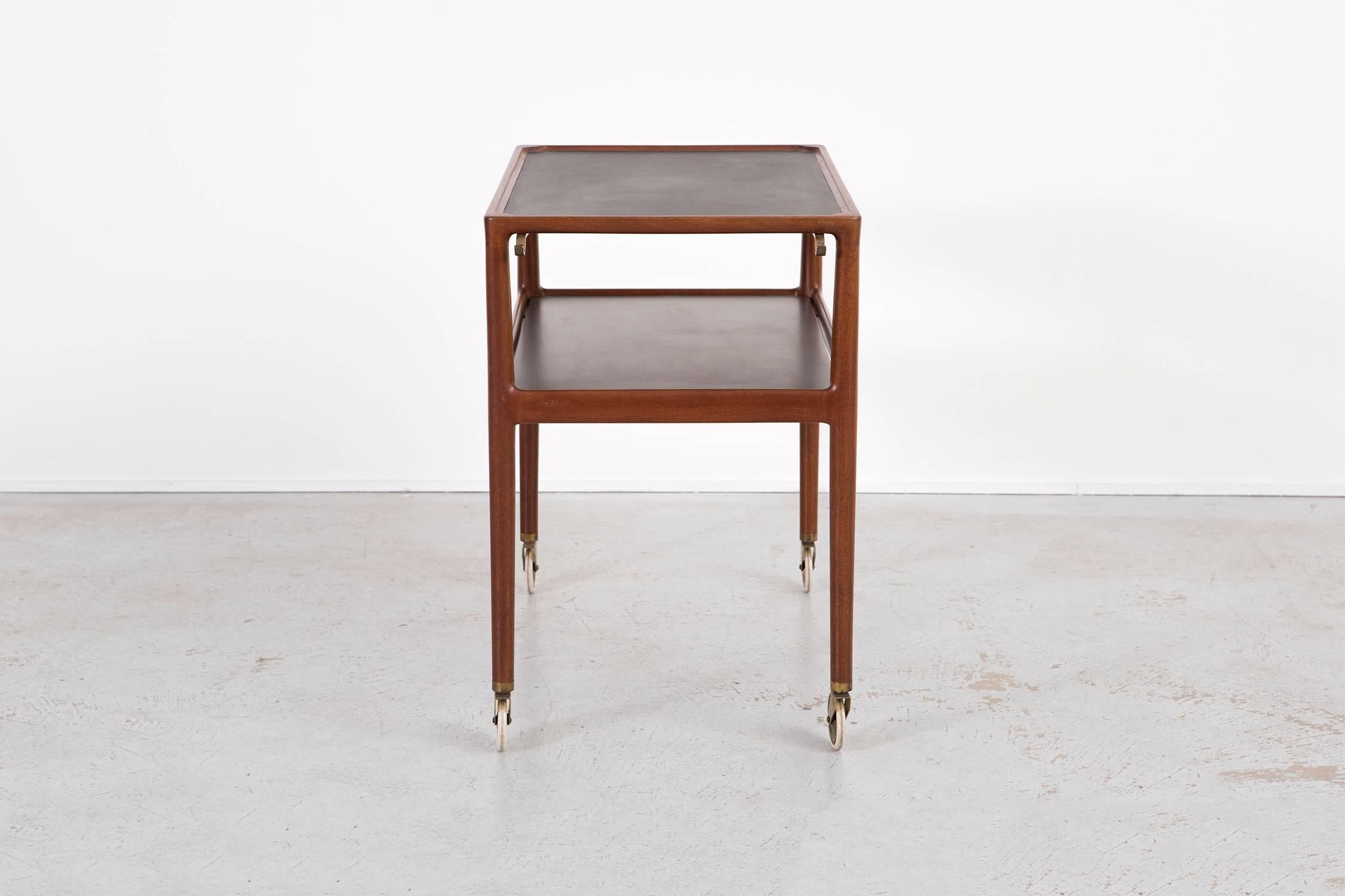 Wood Mid-Century Modern Bar Cart Attributed to Poul Hundevad