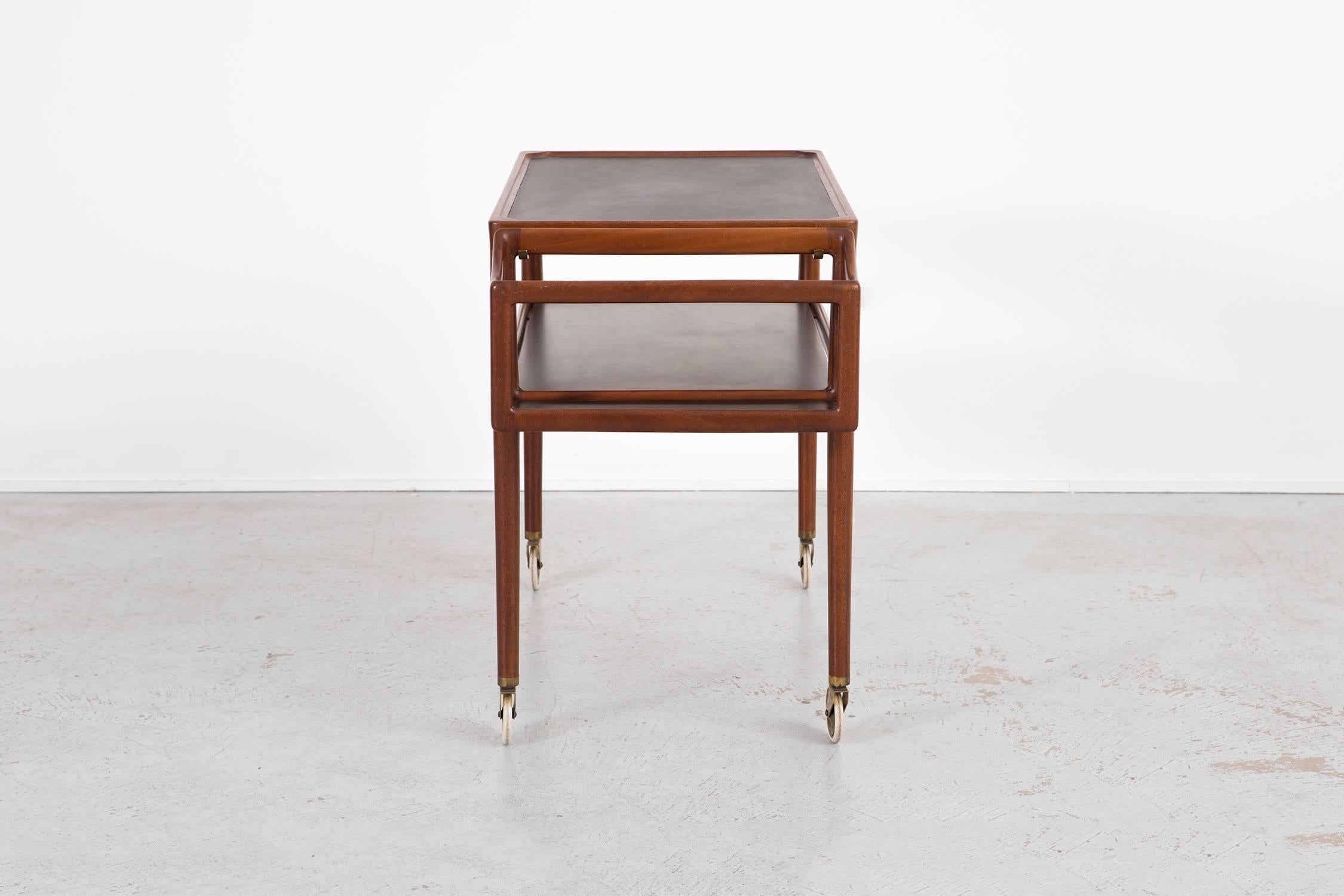 Mid-20th Century Mid-Century Modern Bar Cart Attributed to Poul Hundevad