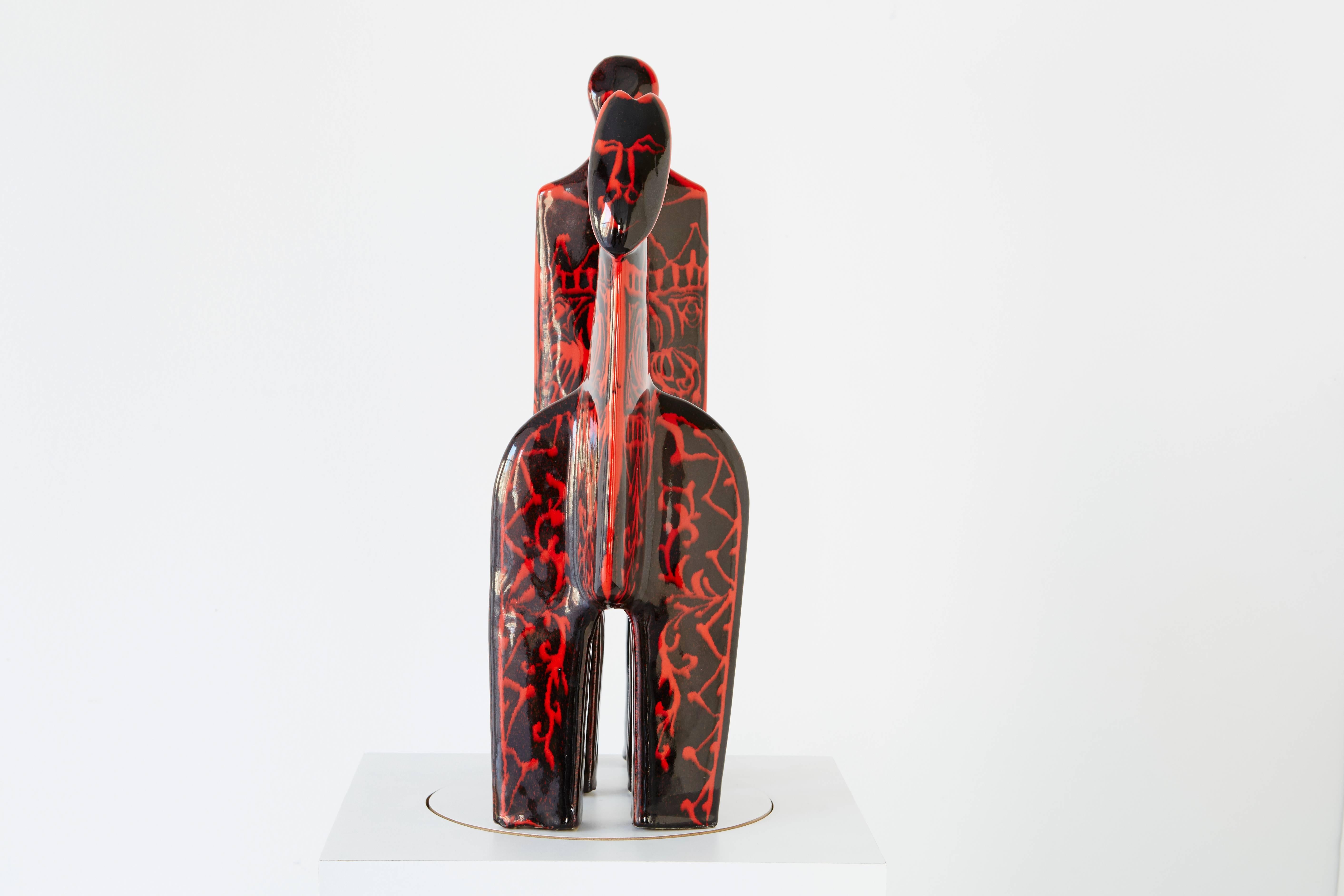 Mid-20th Century Alvino Bagni Glazed Ceramic Sculpture for Raymor