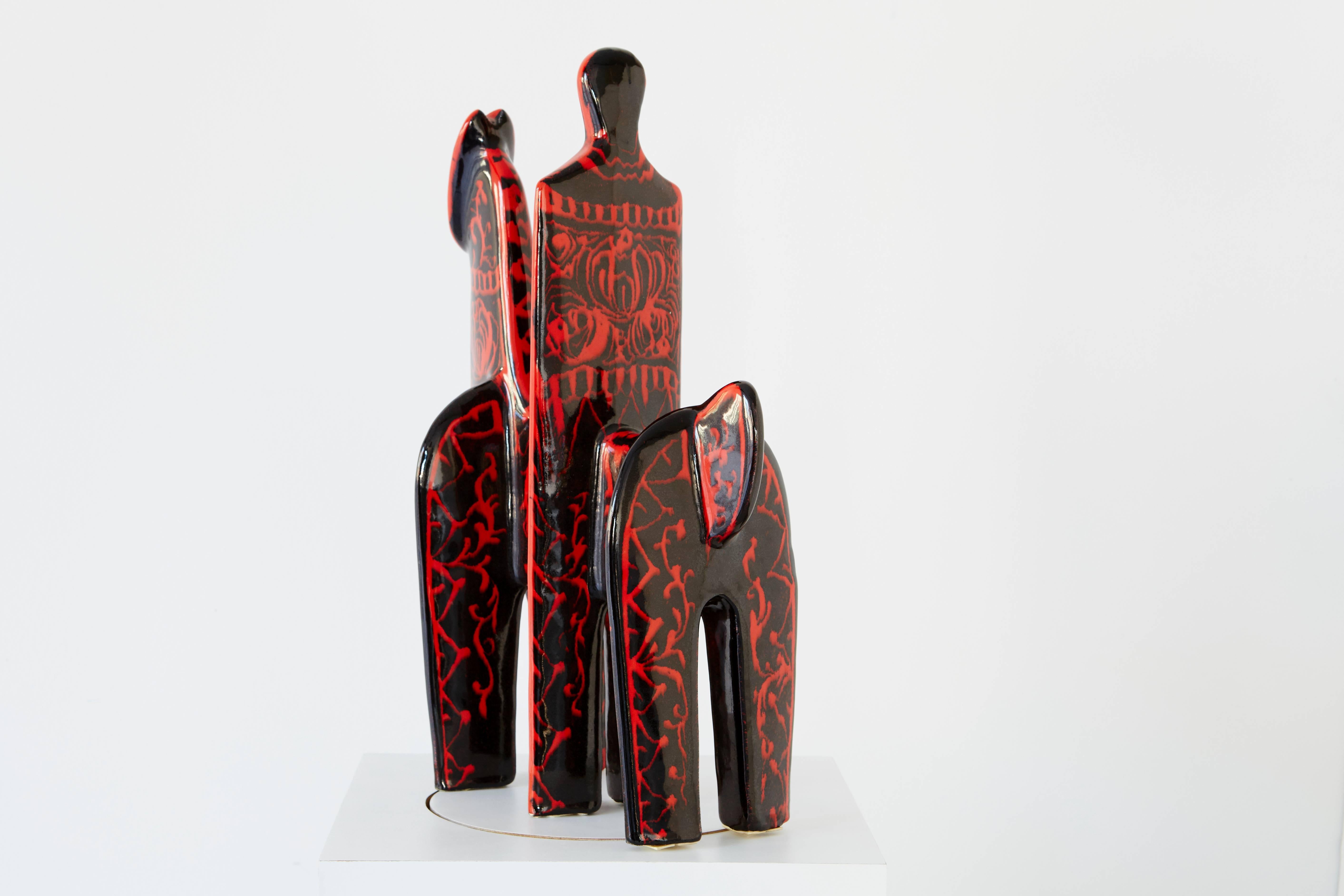Alvino Bagni Glazed Ceramic Sculpture for Raymor 1