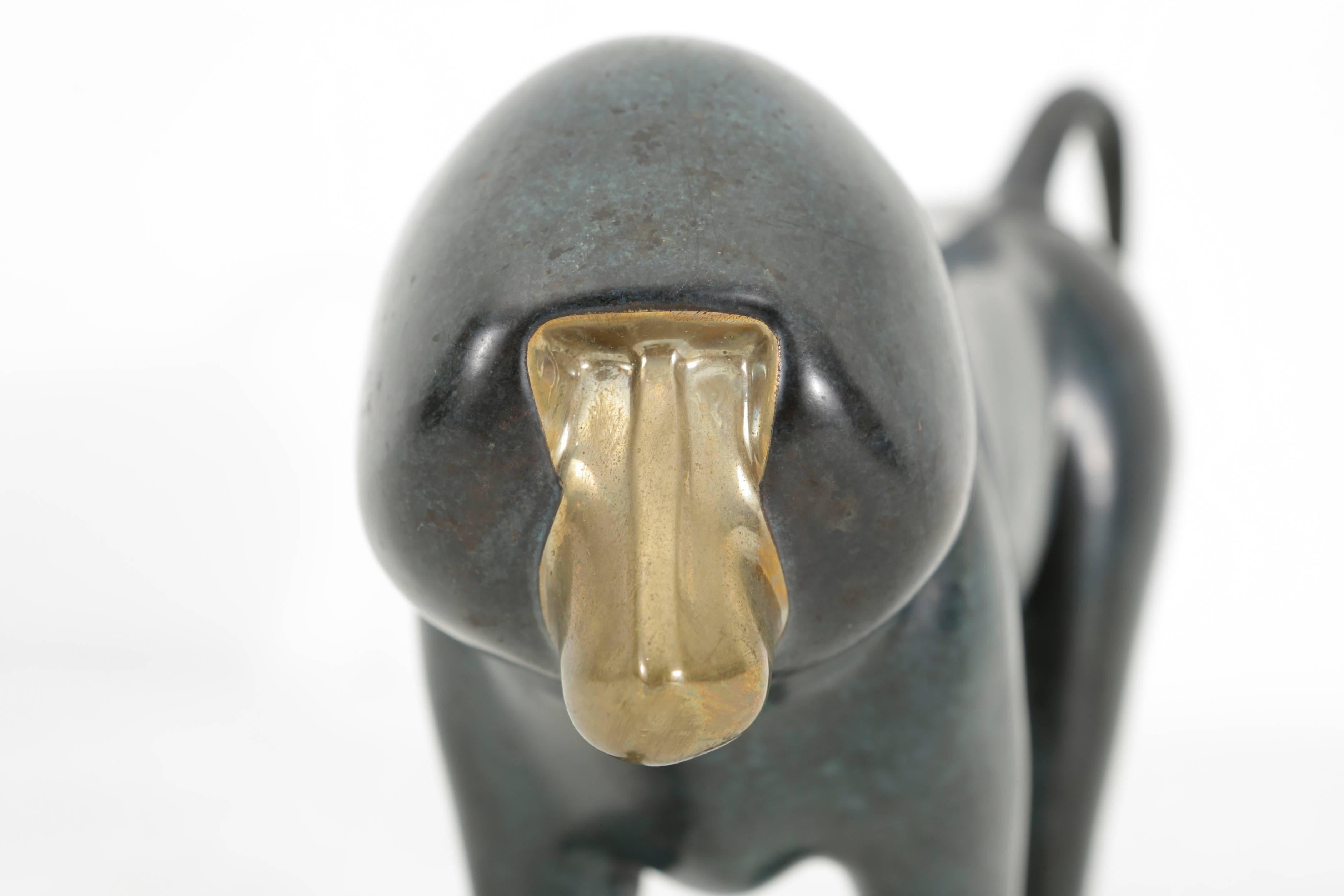 Set of Bronze Baboon Sculptures by Loet Vanderveen In Excellent Condition For Sale In Chicago, IL