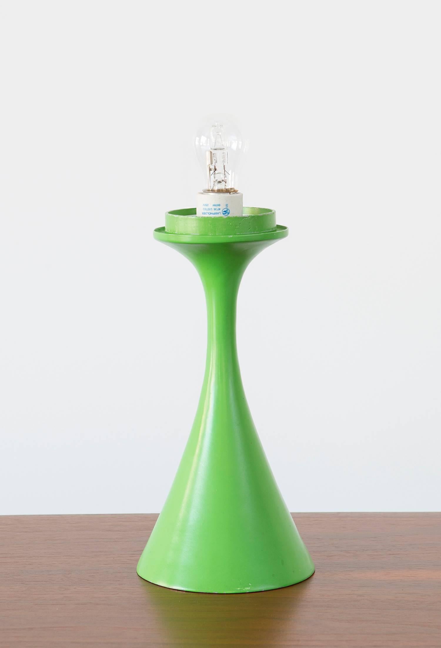 green mushroom lamp