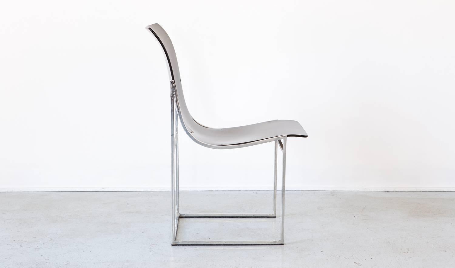 American Mid-Century Modern Milo Baughman Lucite Occasional Chair