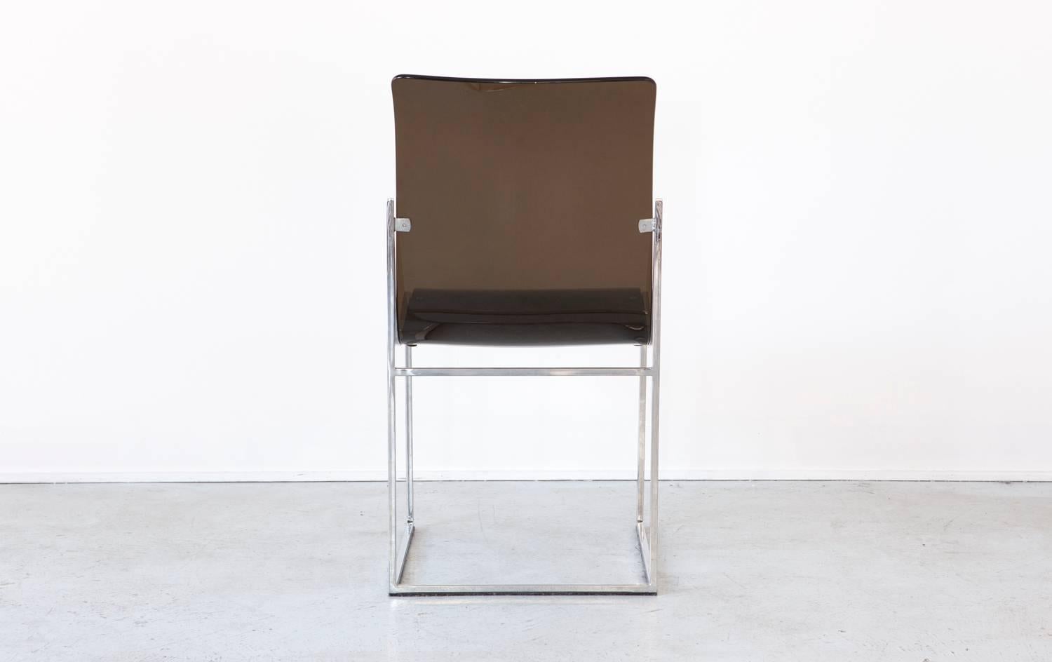 Mid-Century Modern Milo Baughman Lucite Occasional Chair In Excellent Condition In Chicago, IL