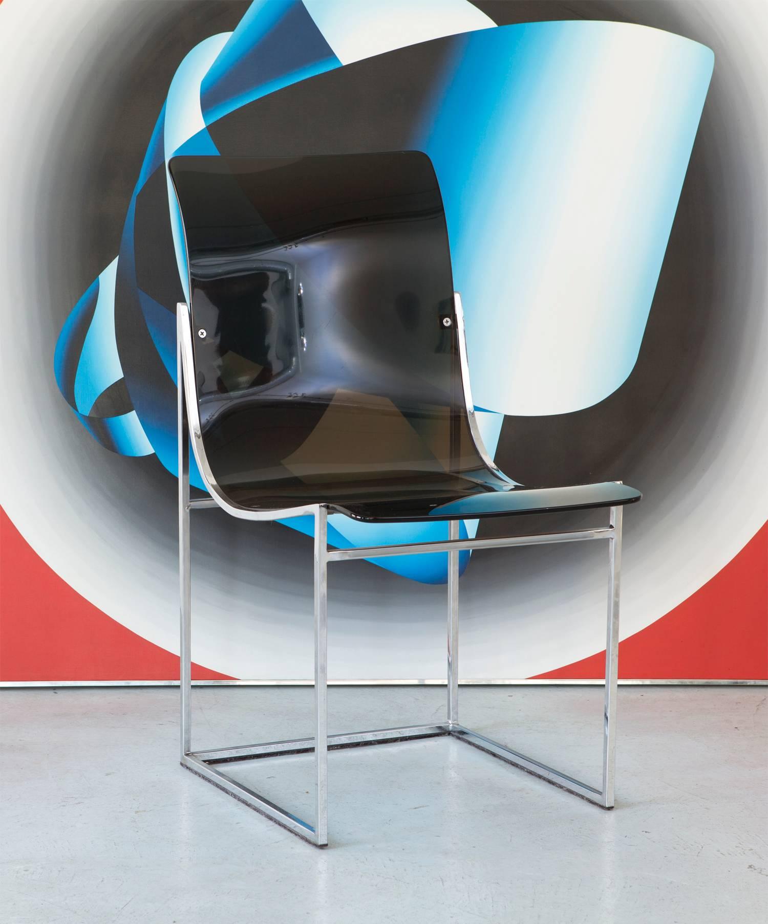 Mid-20th Century Mid-Century Modern Milo Baughman Lucite Occasional Chair