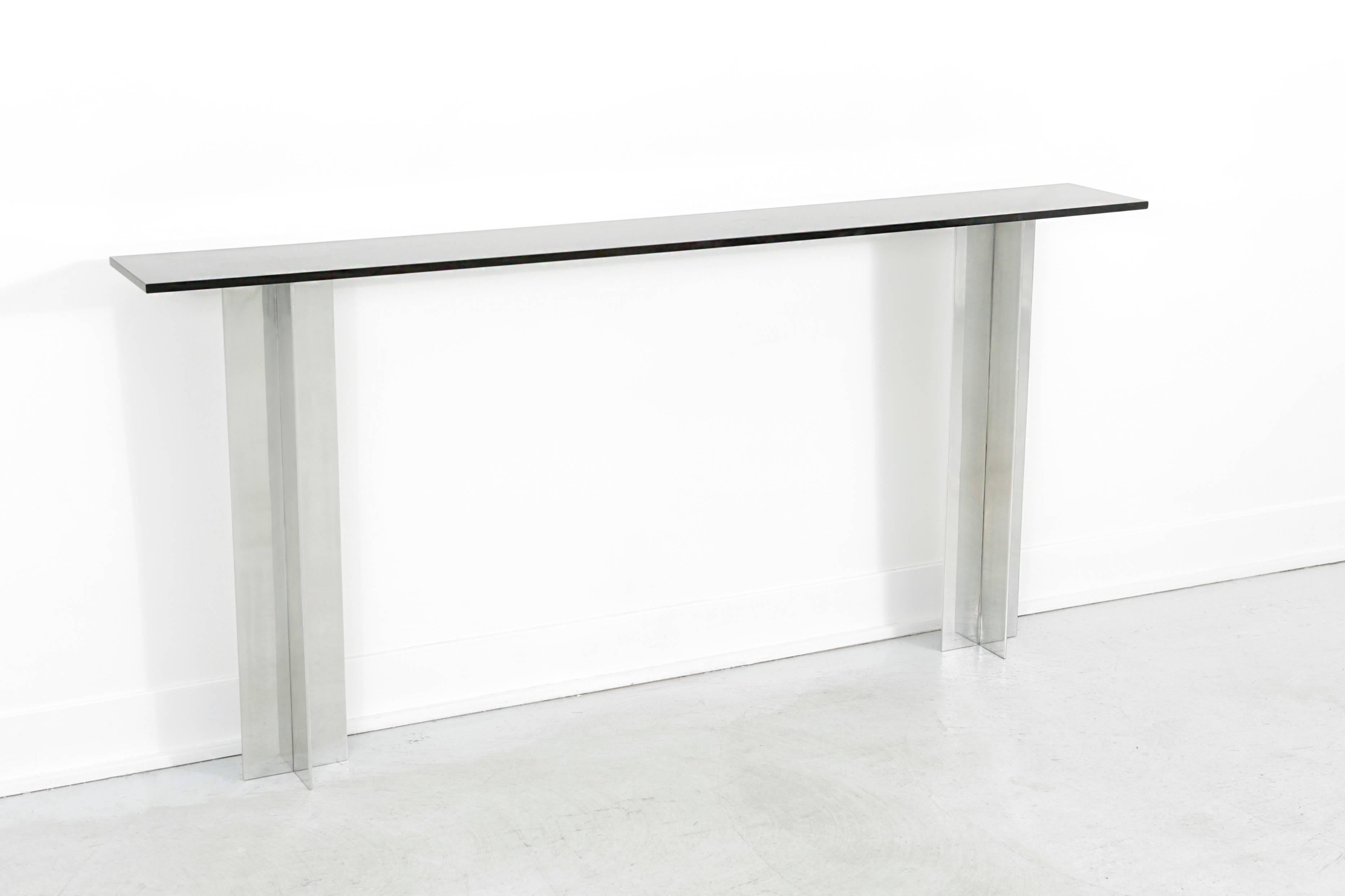 American Pace Smoked Glass Console Table