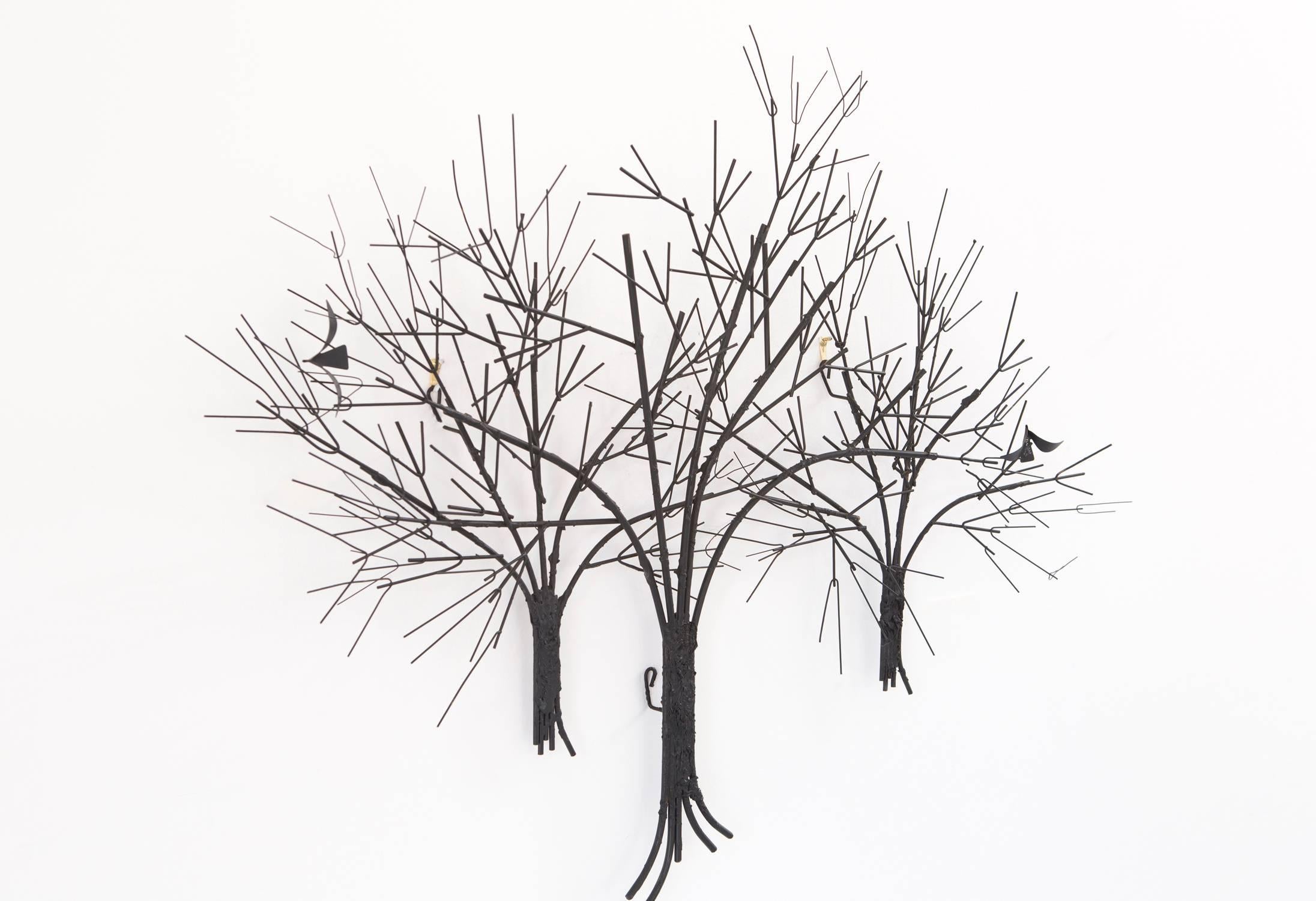 C. Jere Wall Sculpture 'Birds & Trees' In Excellent Condition In Chicago, IL