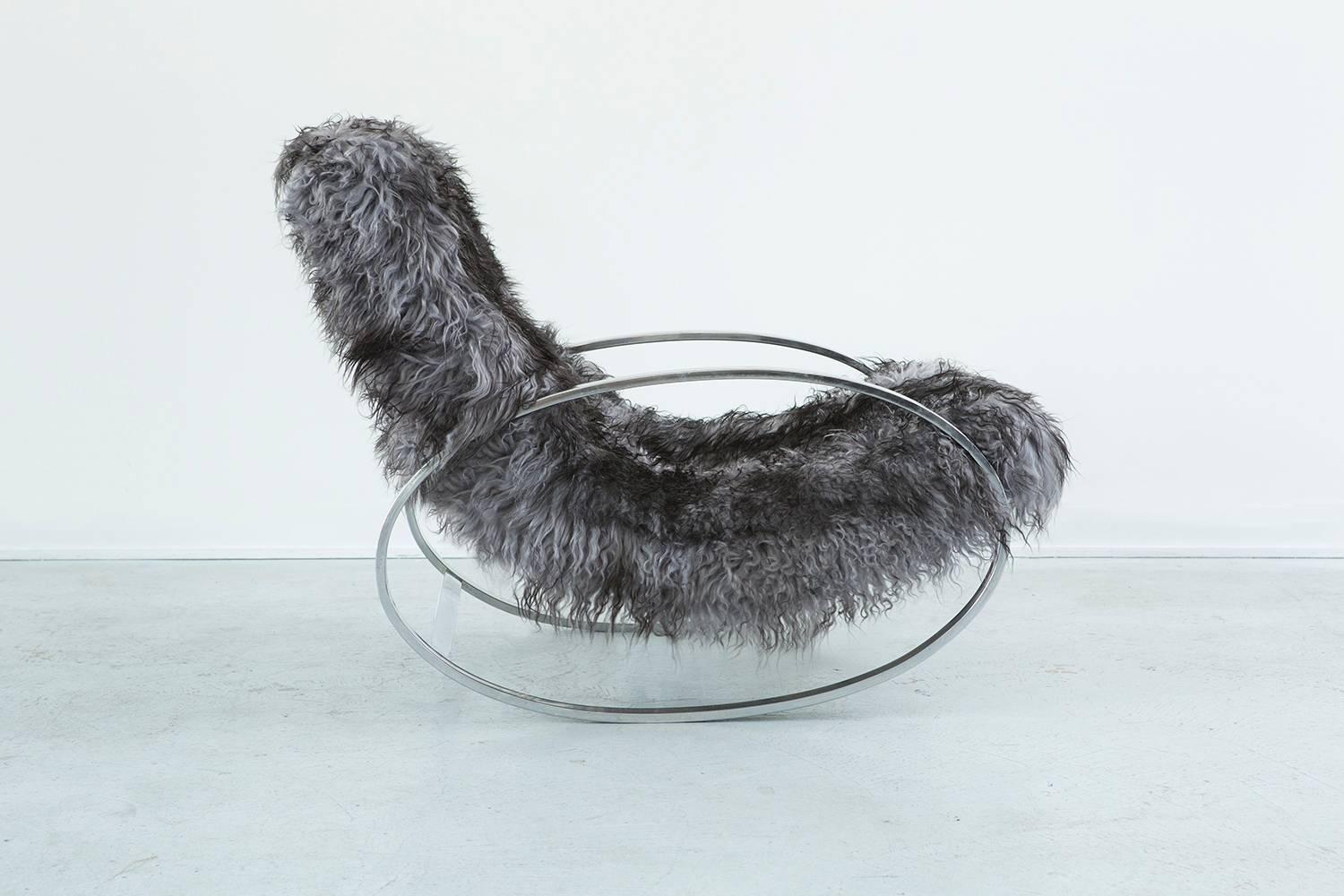 fur rocking chair