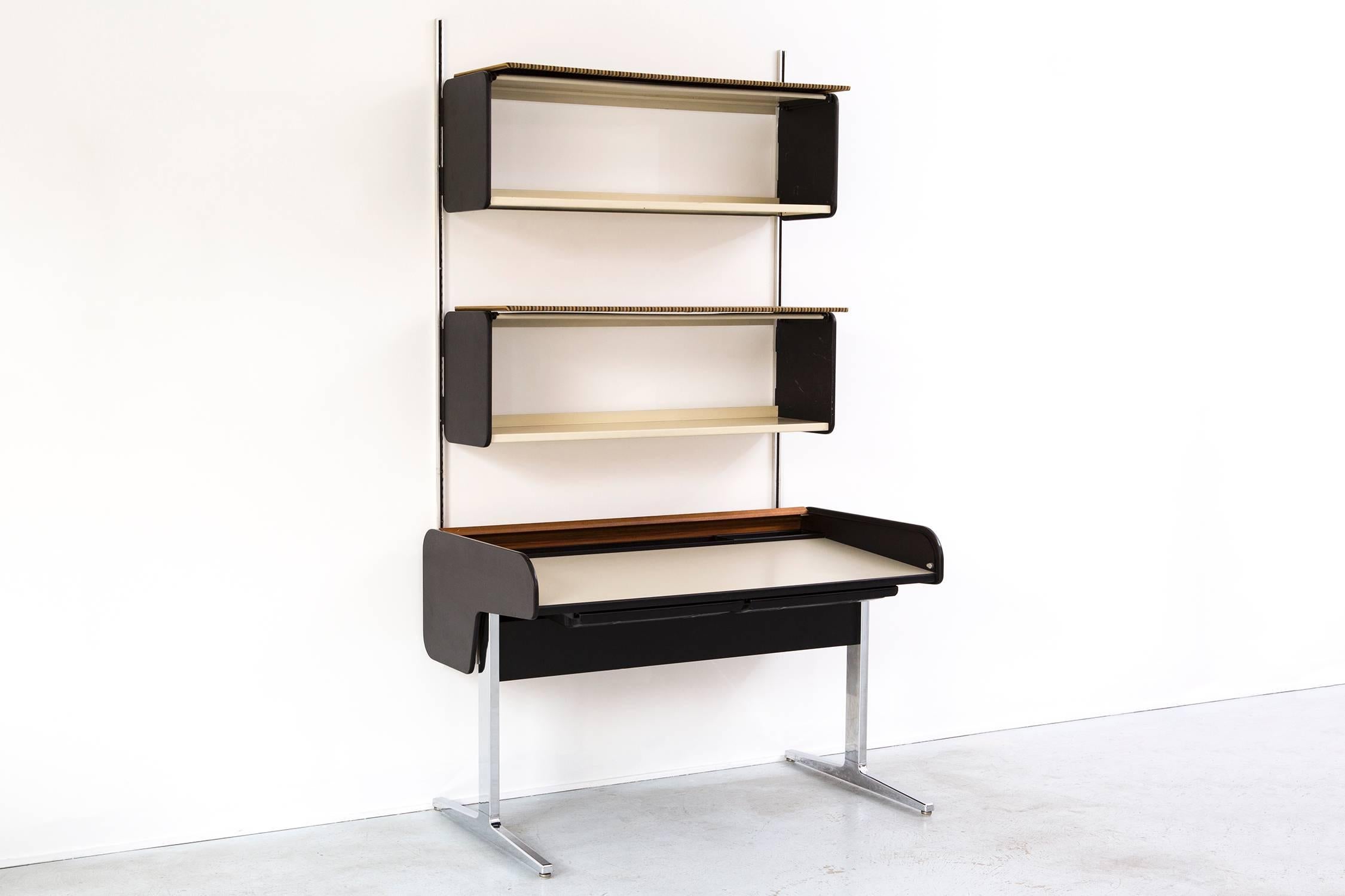 Mid-Century Modern Herman Miller Action Office Desk and Wall Unit