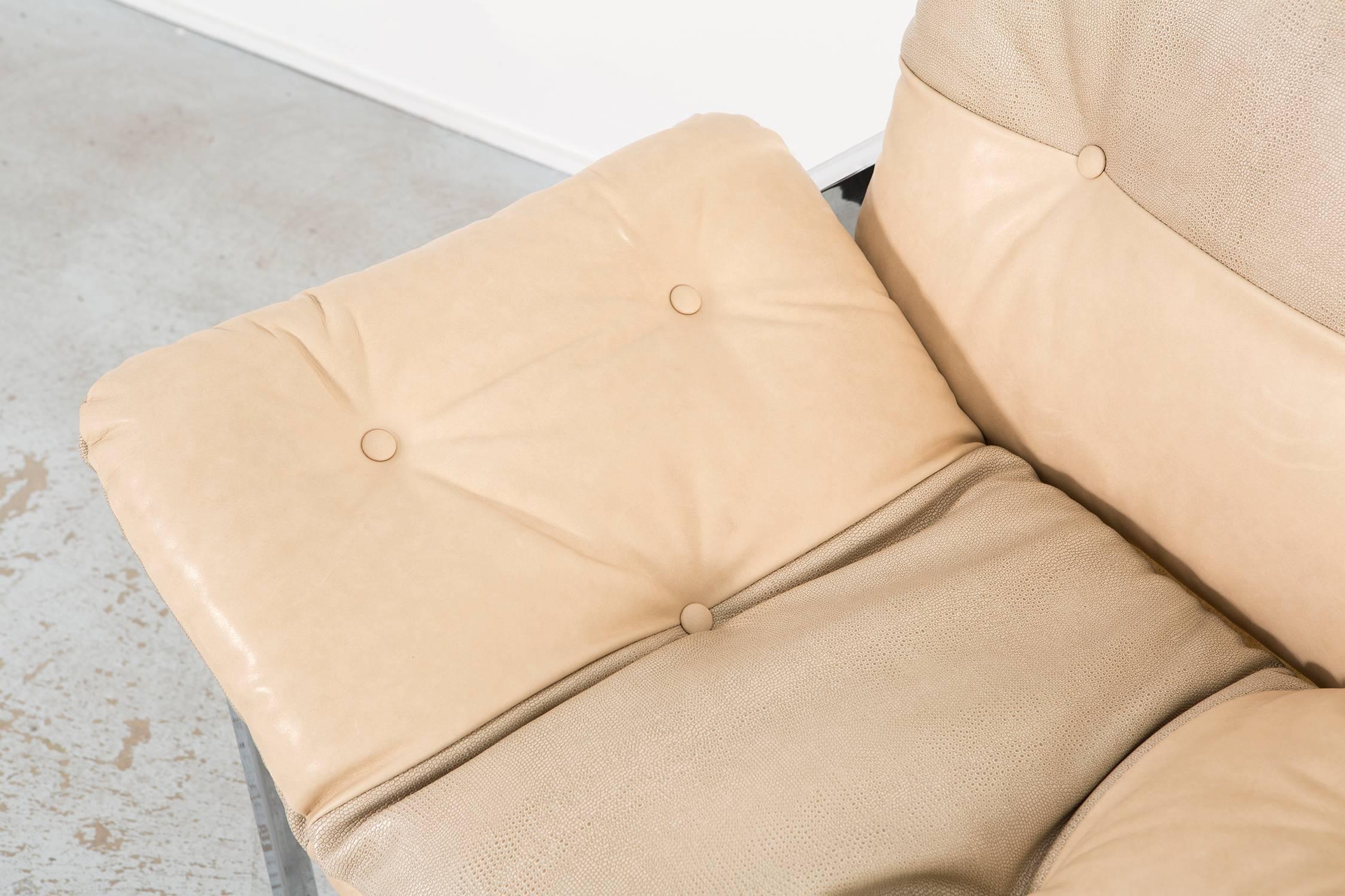 Jerry Johnson and Byron Botker Lounge Chairs Reupholstered in Waxed Leather, Set 4