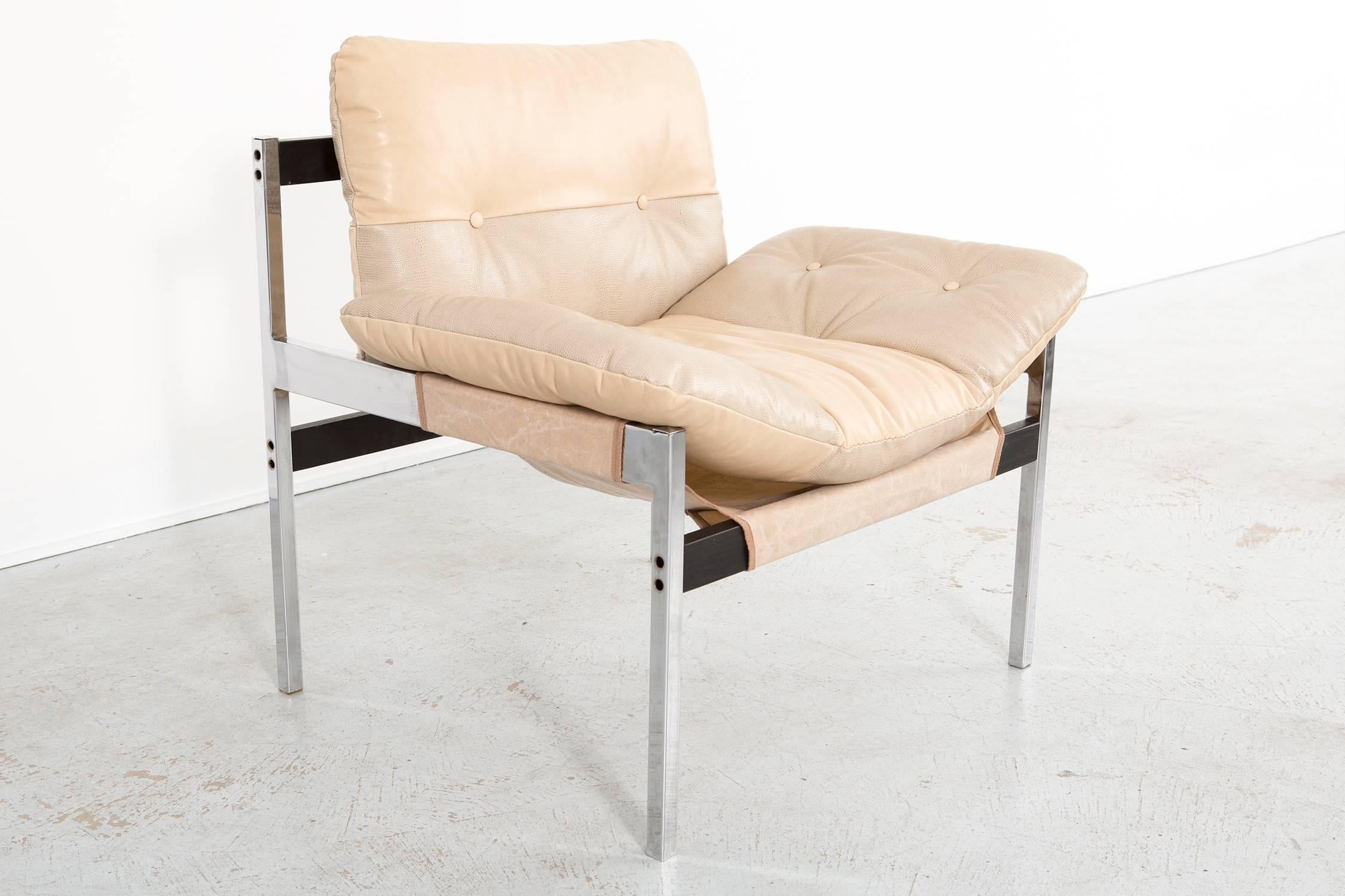 Jerry Johnson and Byron Botker Lounge Chairs Reupholstered in Waxed Leather, Set 3