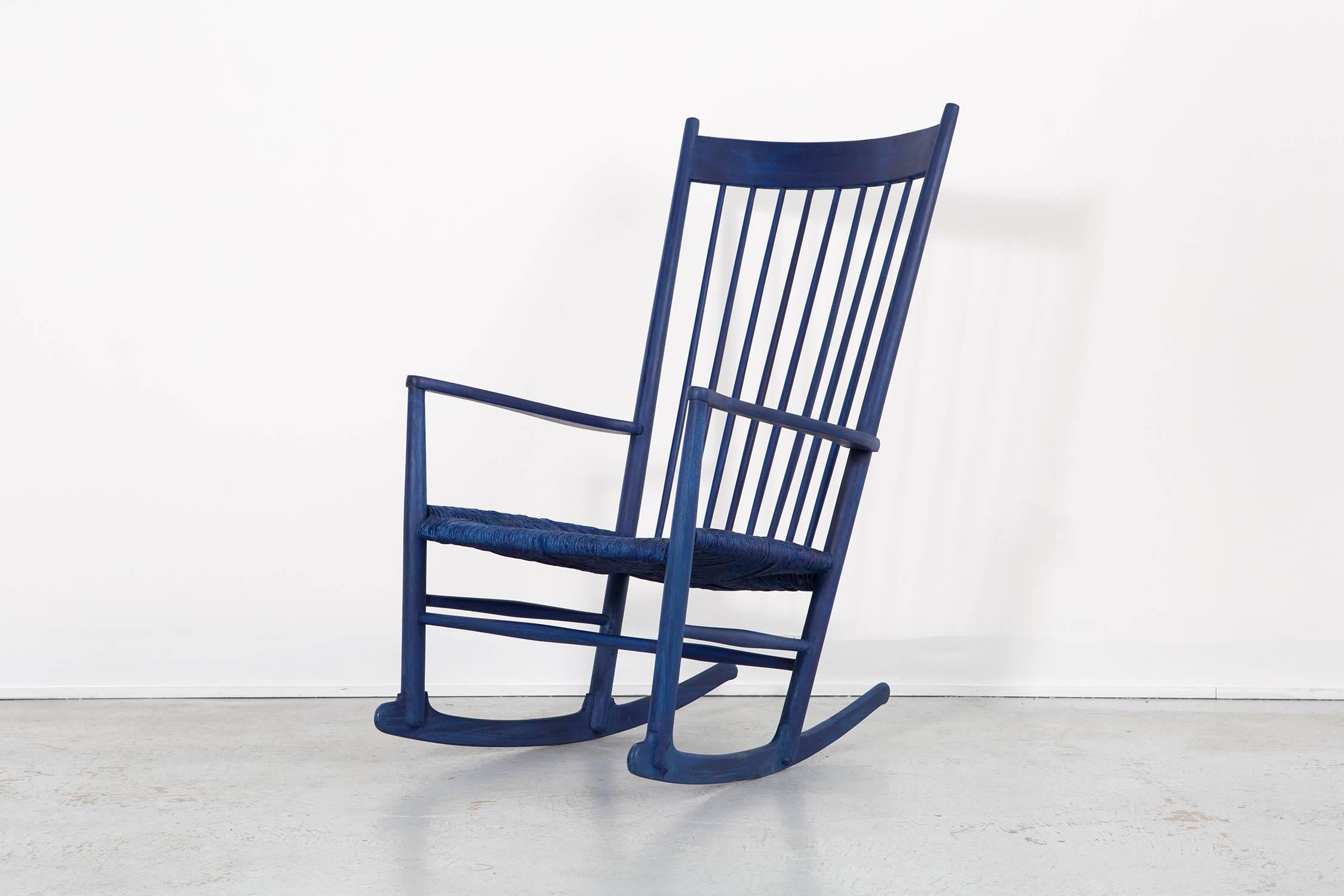 Stained Mid-Century Modern Hans Wegner Rocking Chair