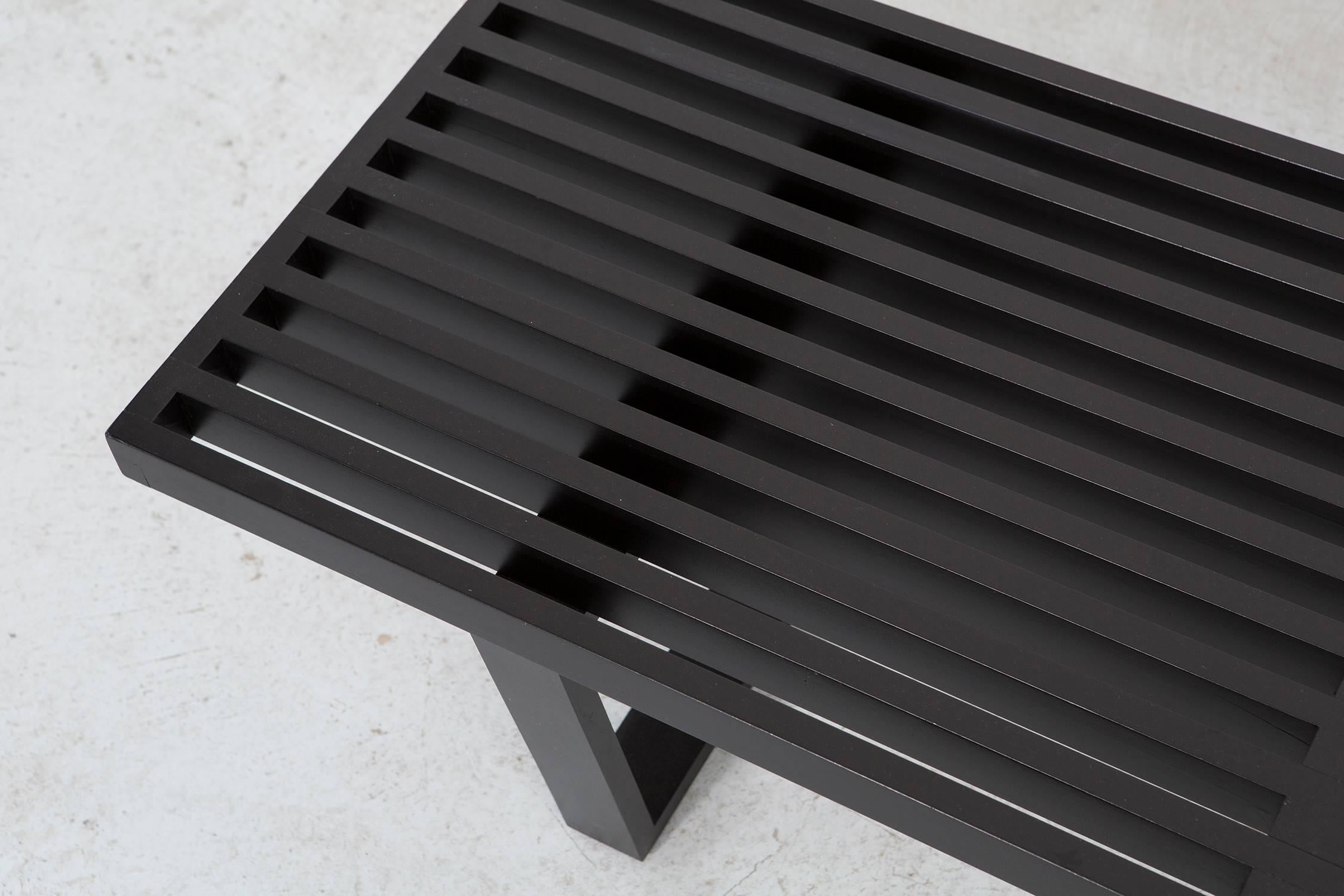 Ebonized George Nelson for Herman Miller Slat Bench