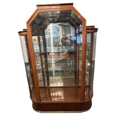 Art Deco French Vitrine in Burl Walnut