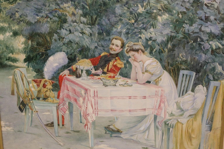 Jean Sala Painting, "The Flirt"