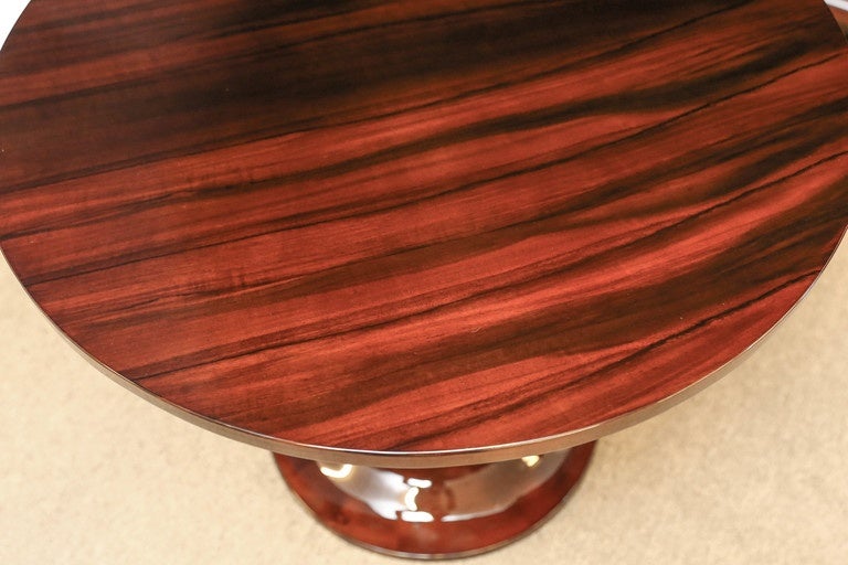 Rosewood Veneer and Ebonized Wood Side Table at 1stdibs