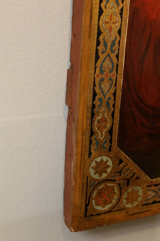 Russian Icon of the Dormition of Mother of God Painting In Good Condition In Houston, TX