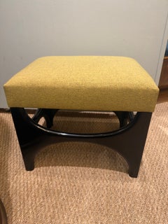 Mid-century Italian Ottoman in Burch