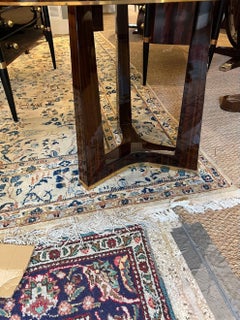 Small Round Art Deco Breakfast Table in Macassar Wood from France
