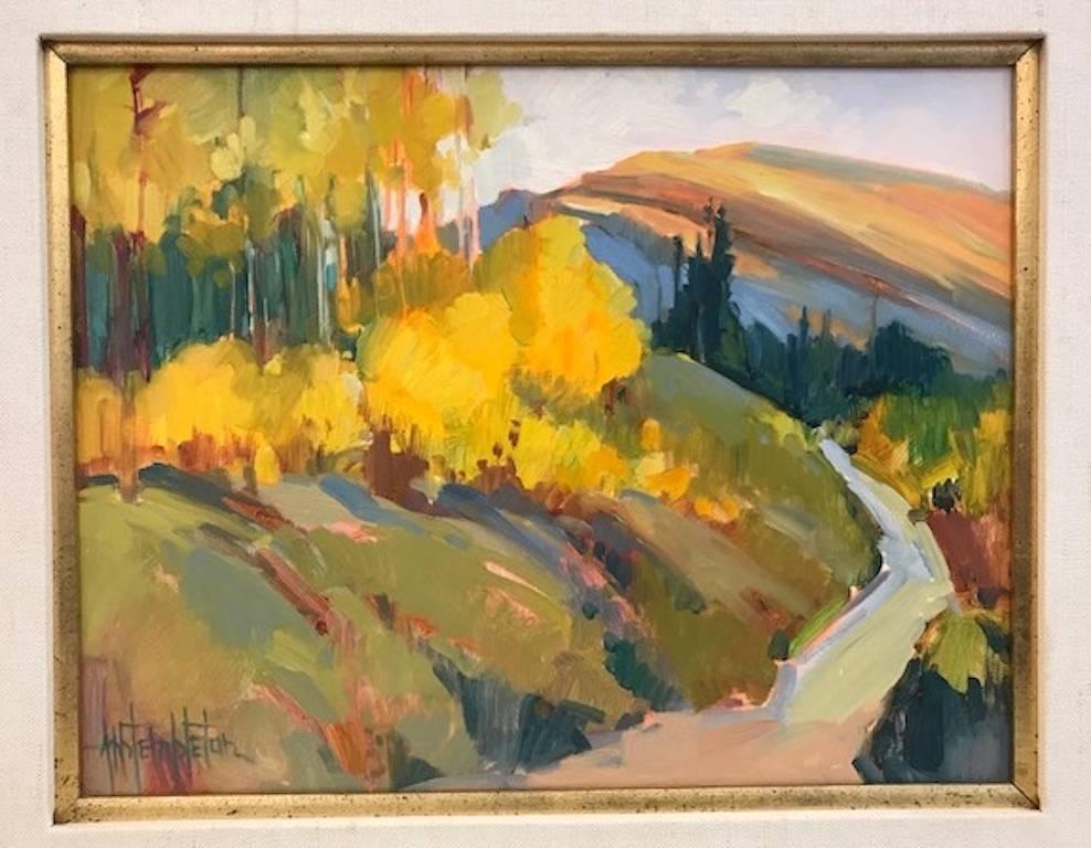 Ann Templeton (1936-2011)

 Ann Templeton was active/lived in New Mexico, Texas.  Ann Templeton is known for expressive landscape and still life painting.

“Meanderings”

Oil on board, circa 1970s
Signed lower left, inscribed on the back