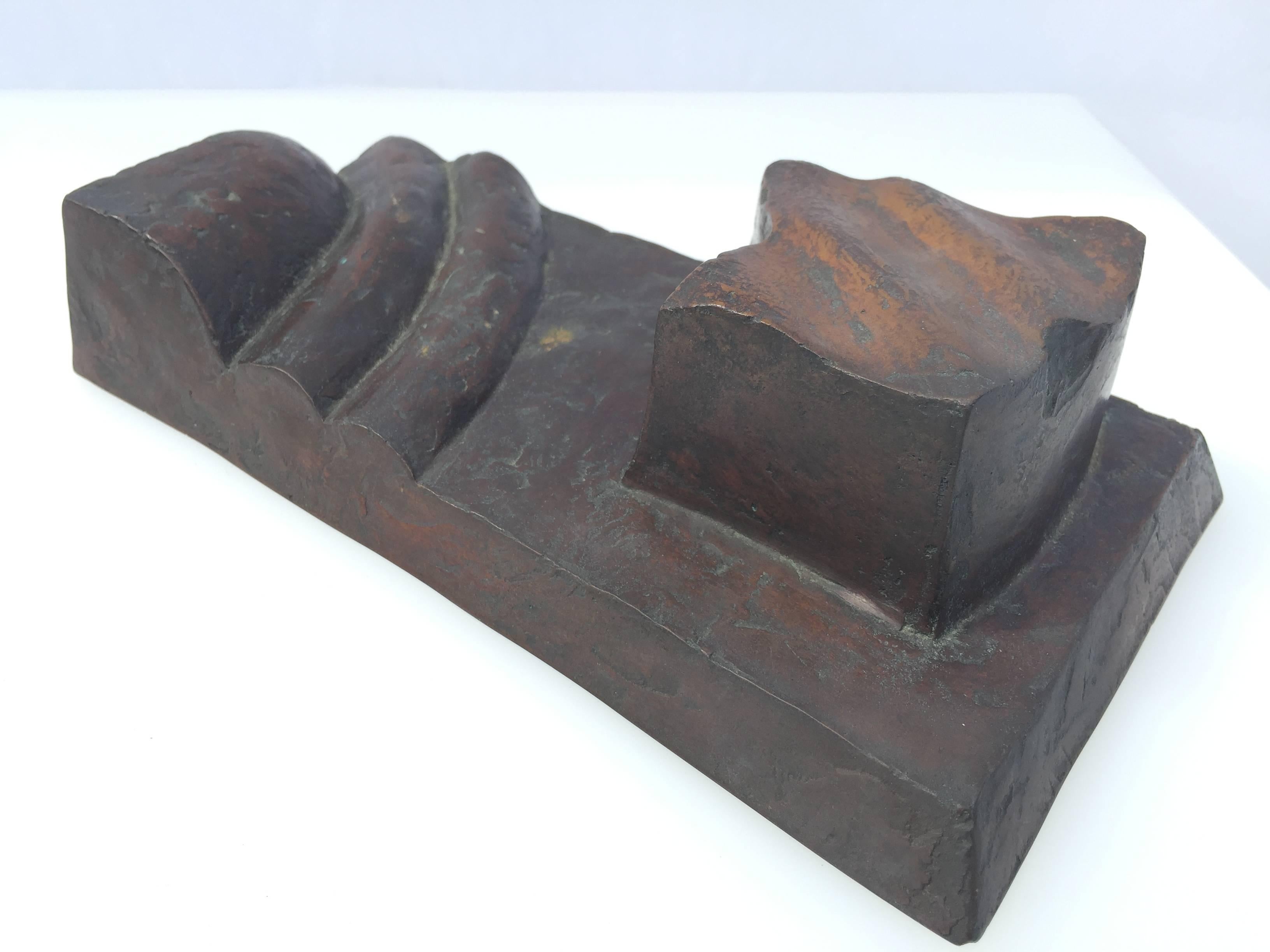 Maximilian Hutlett German Abstract Vintage Bronze Sculpture Guss Zimmer For Sale 1