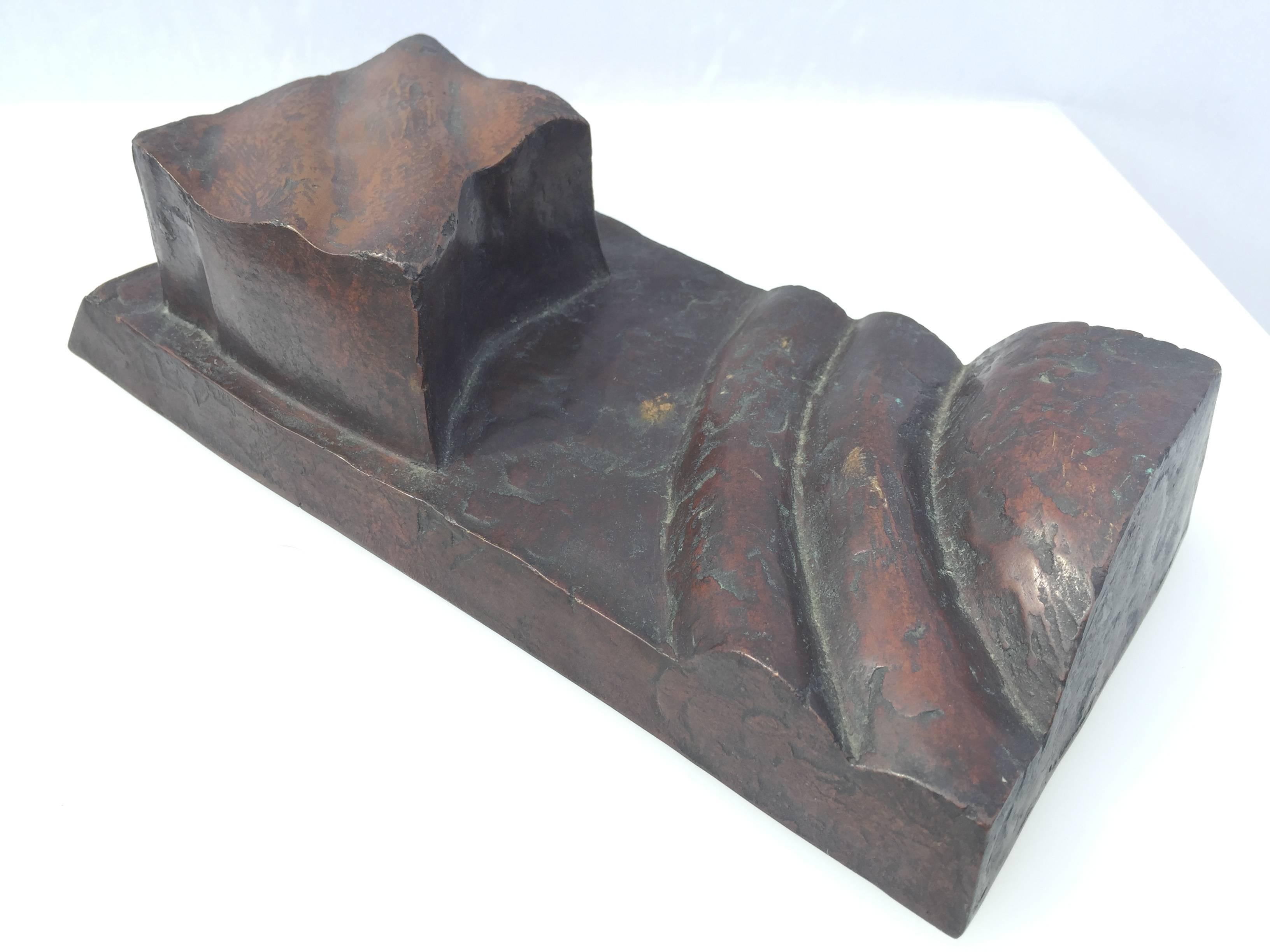 Maximilian Hutlett German Abstract Vintage Bronze Sculpture Guss Zimmer For Sale 3