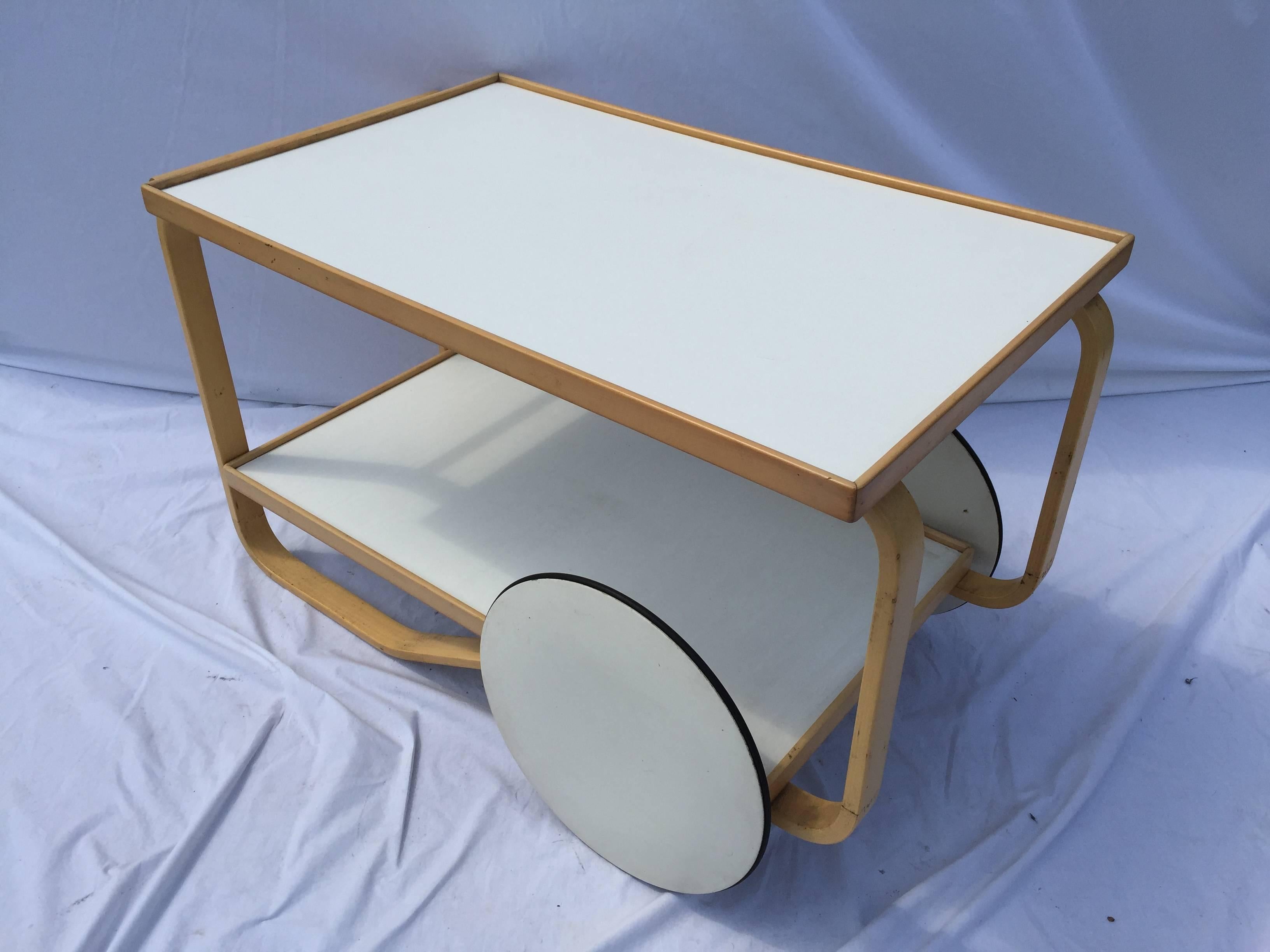 Drinks on Me! Alvar Aalto Tea Trolley 901 for Artek Designed 1936 Bar Cart 2