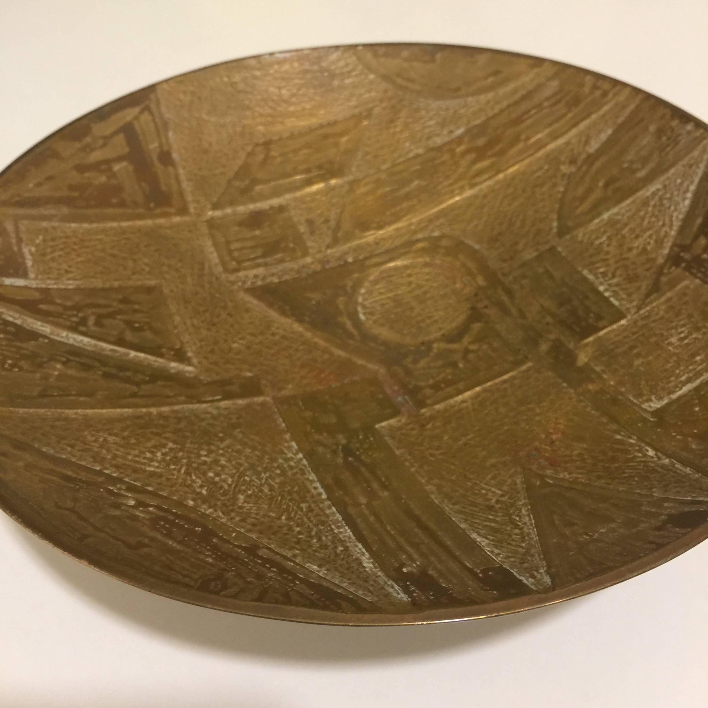 Vintage Oswaldo Guayasamin Abstract Bronze Sculptural Footed Vessel Bowl 2