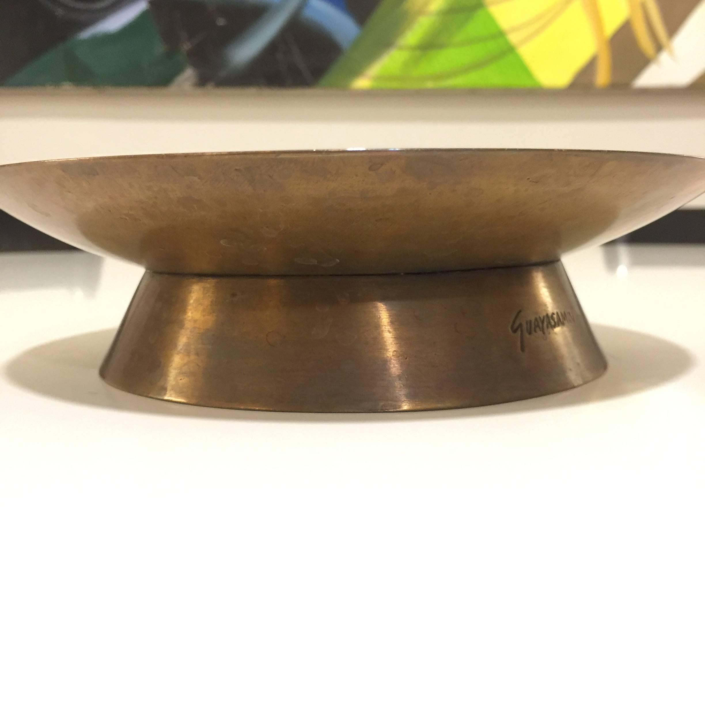 Vintage Oswaldo Guayasamin Abstract Bronze Sculptural Footed Vessel Bowl 4