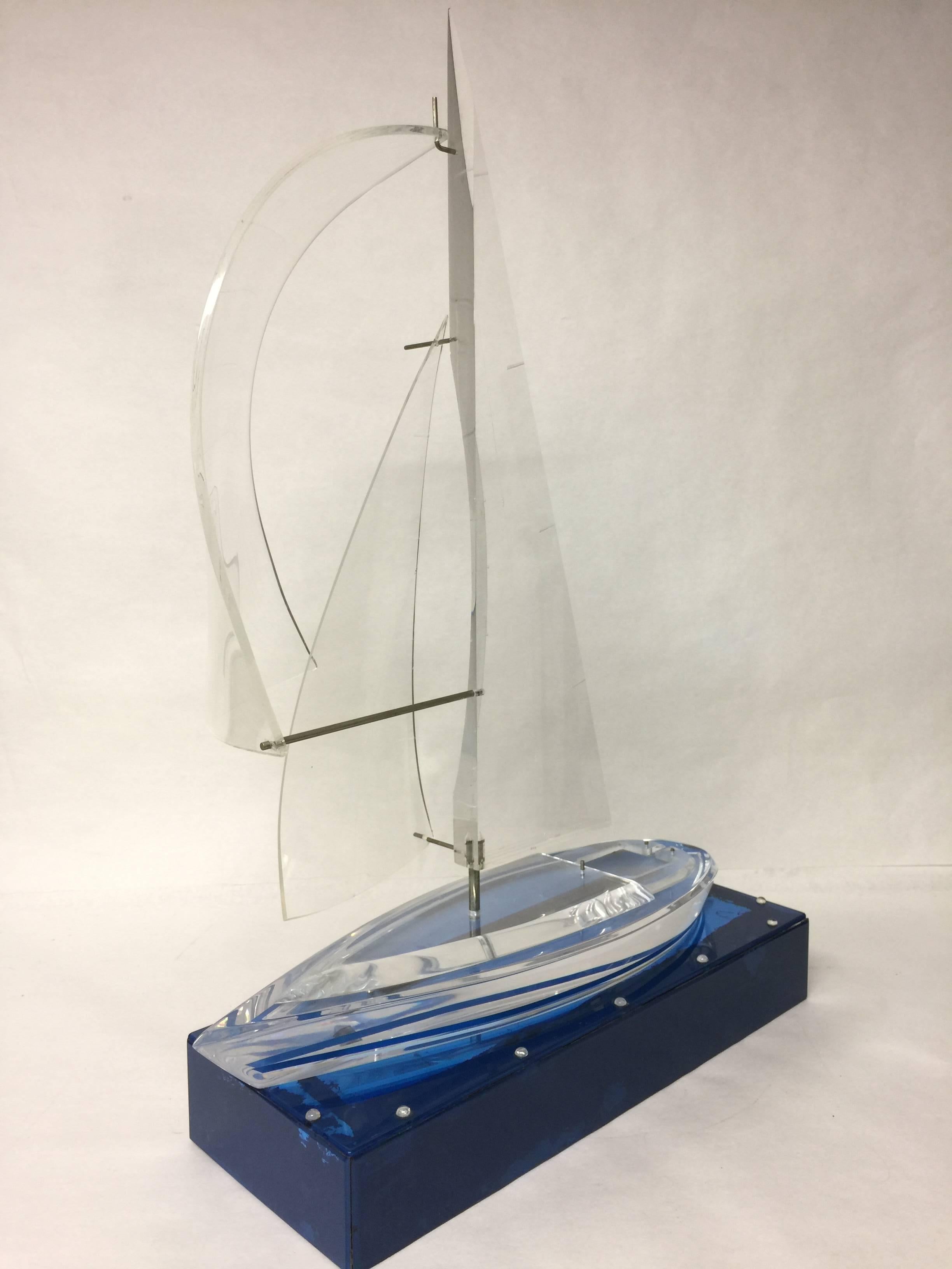Sailing Takes Me Away, Especially on a Vintage Lucite Racing Yacht Model 5