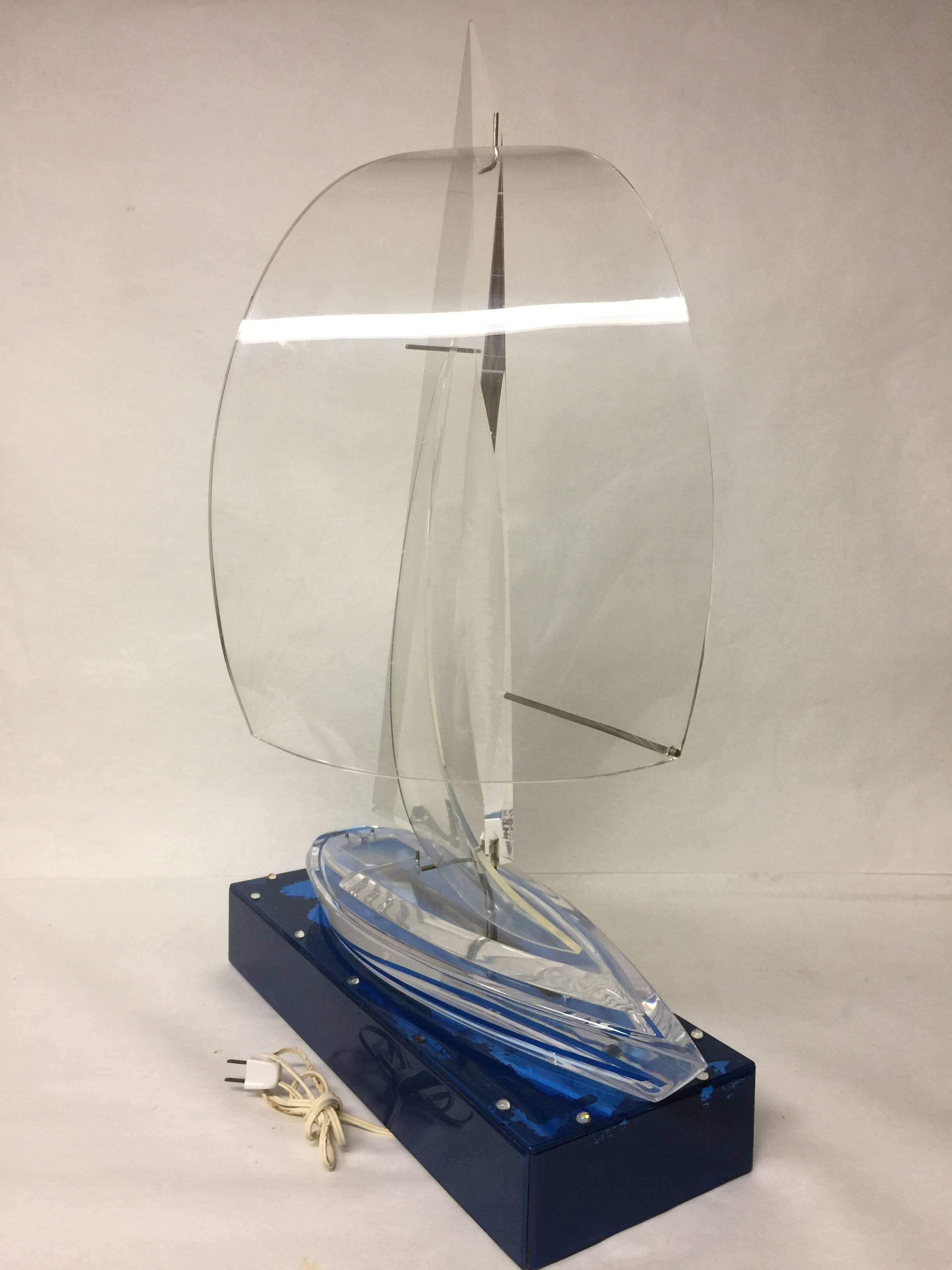Sailing Takes Me Away, Especially on a Vintage Lucite Racing Yacht Model 6