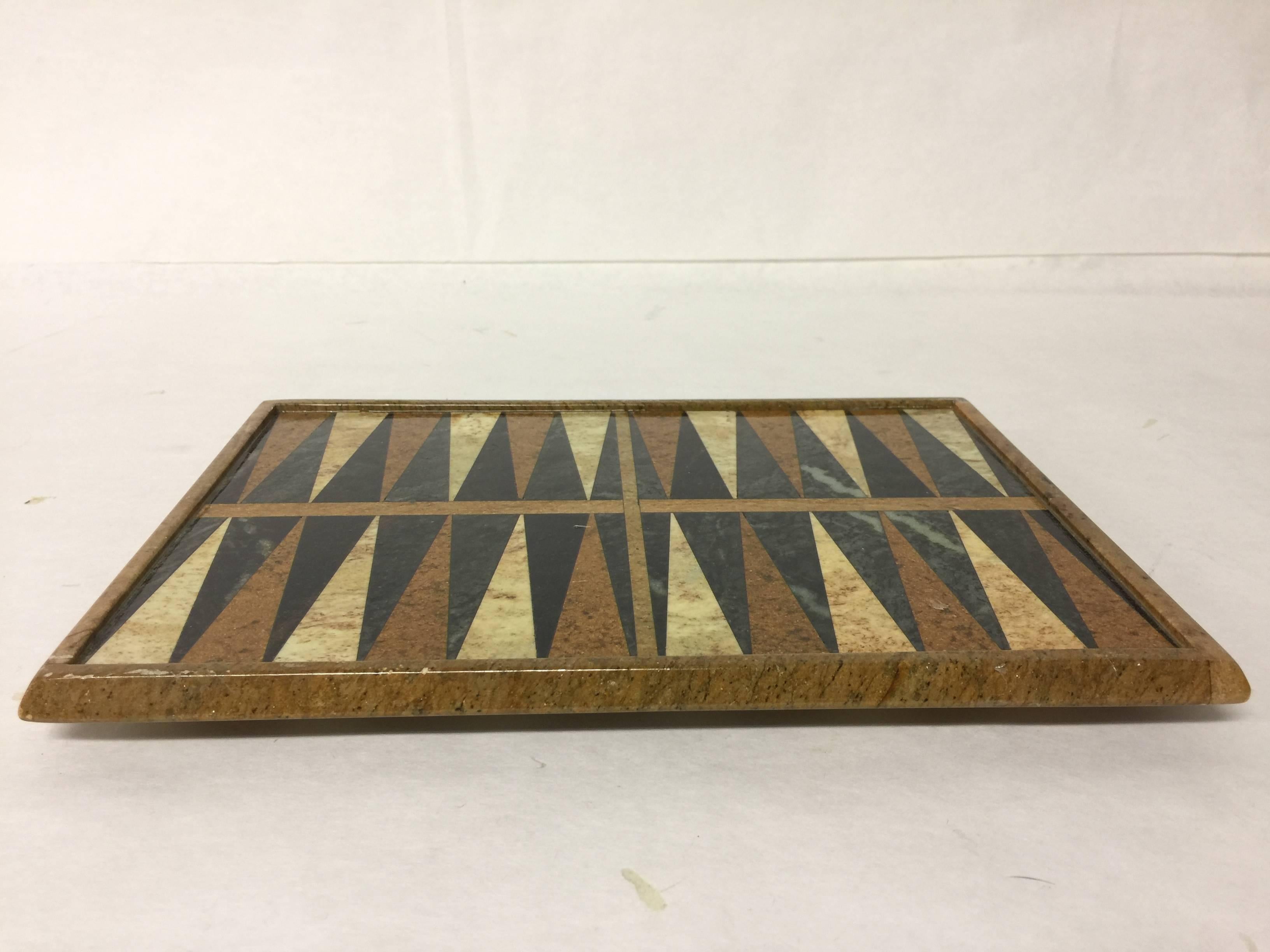 Vintage Brazilian Marble Backgammon Board 2
