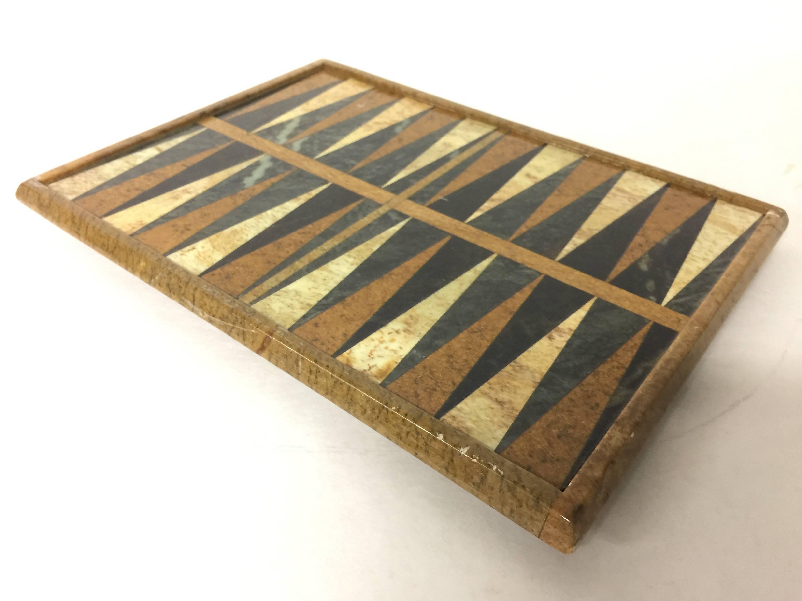 Vintage Brazilian Marble Backgammon Board 4