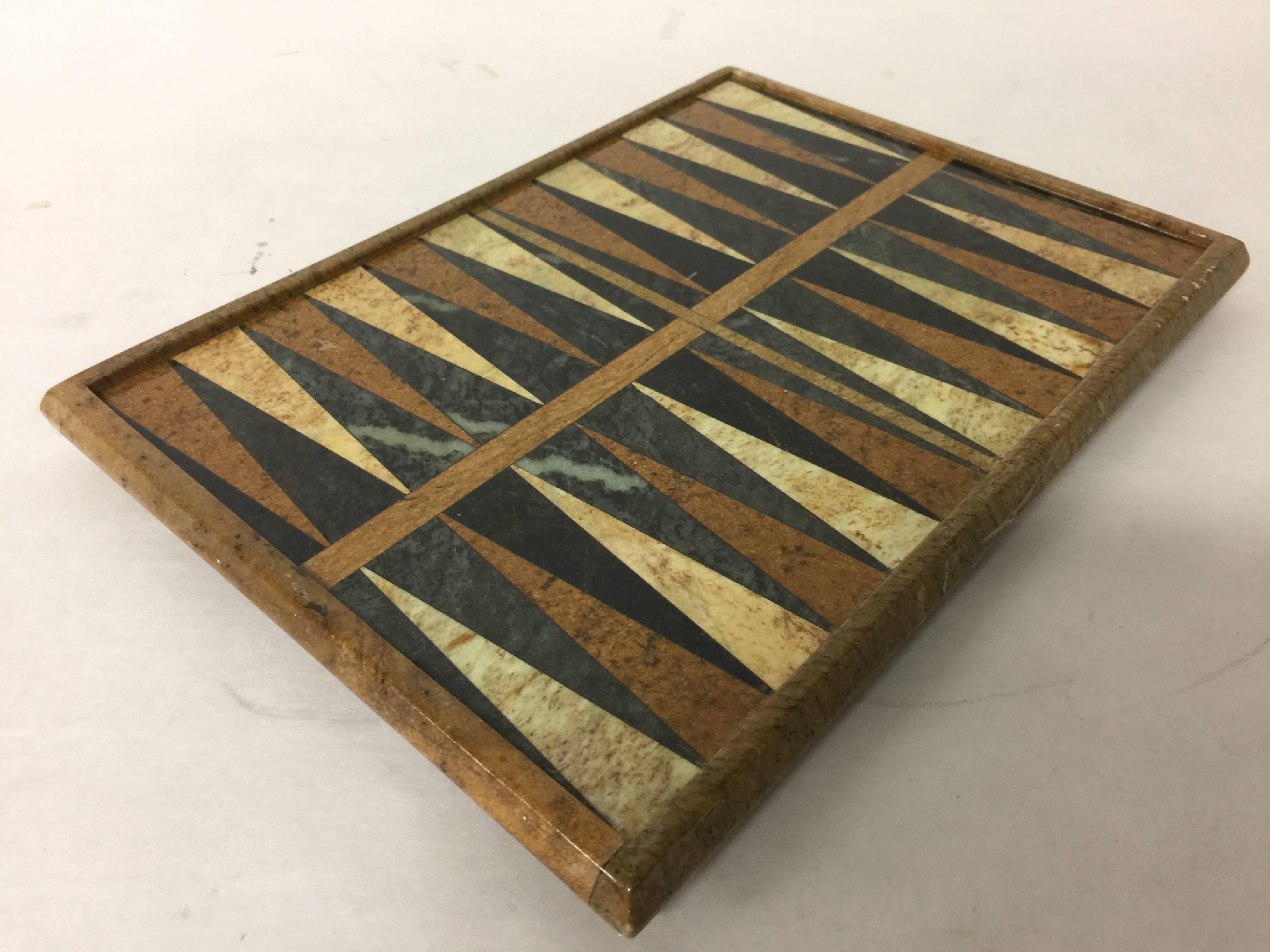 Vintage Brazilian Marble Backgammon Board 5