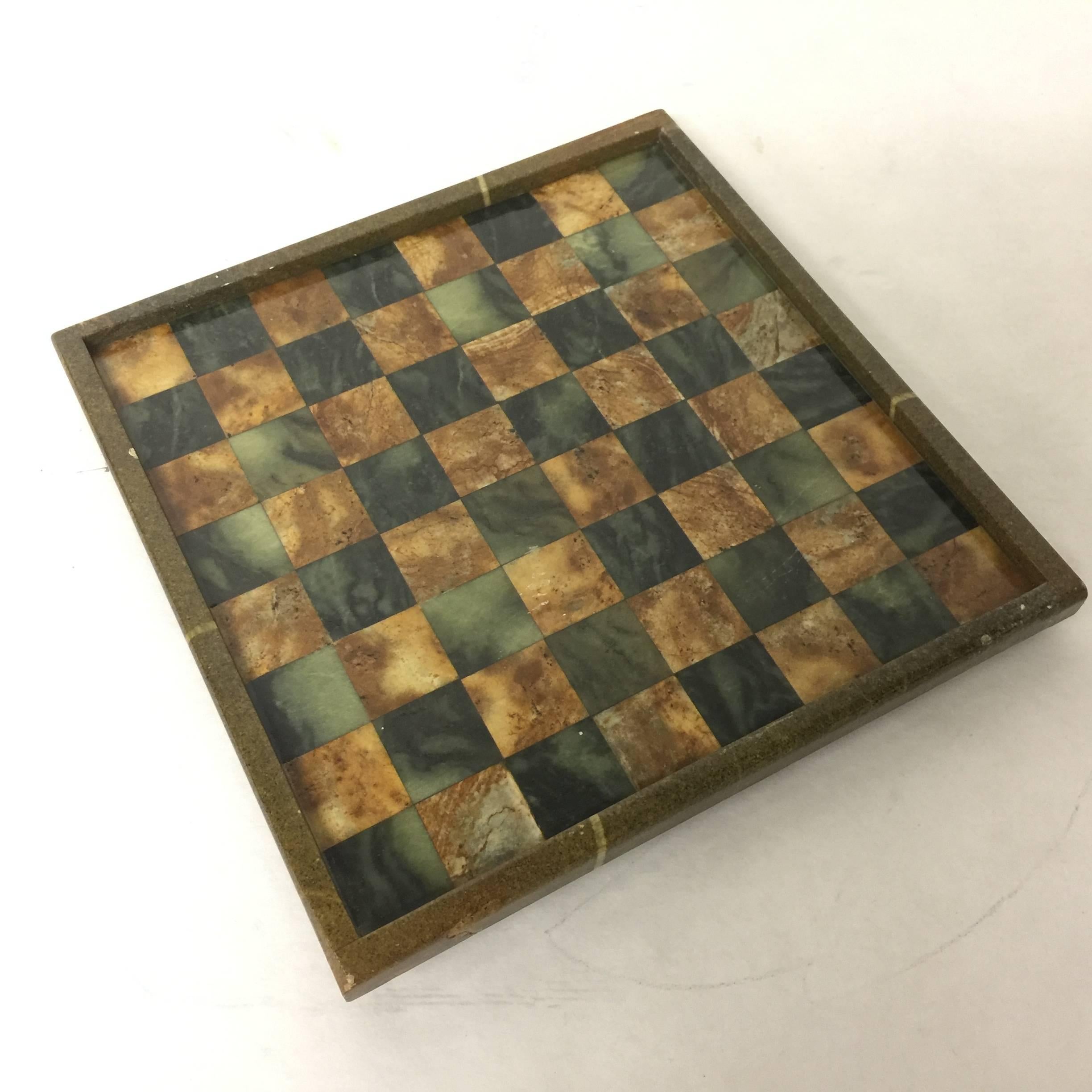 Vintage Brazilian Chess or Checkers Marble Gameboard 2