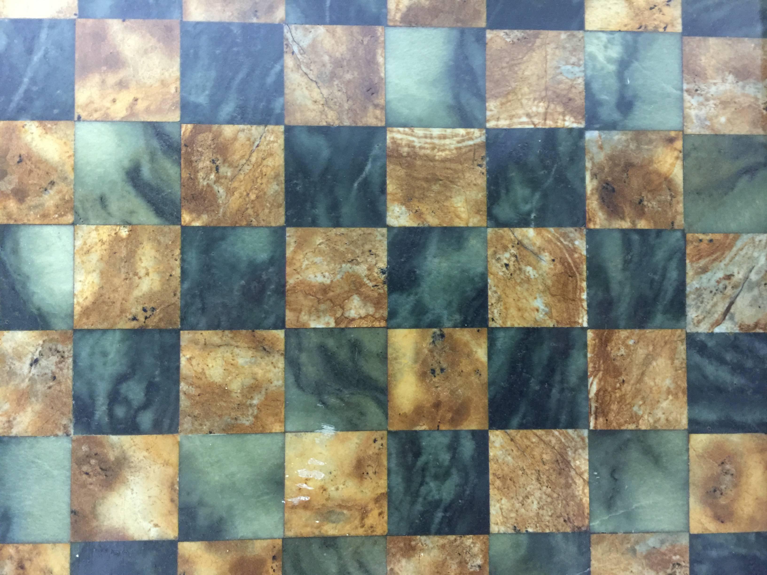 Vintage Brazilian Chess or Checkers Marble Gameboard 4