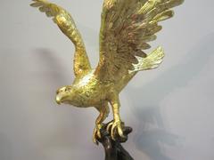 Large Gilt Bronze Eagle Sculpture
