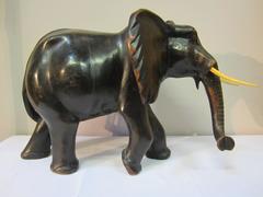 Early 20th Century Teak Elephant