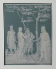 Pair of Framed Villeroy & Boch Mettlach Phanolith Plaques by J.B. Stahl