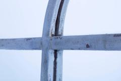 19th Century Cast Iron Window Frame as Mirror