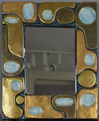 Mid-Century Modern Mirror by François Lembo Vallauris School, 1960s