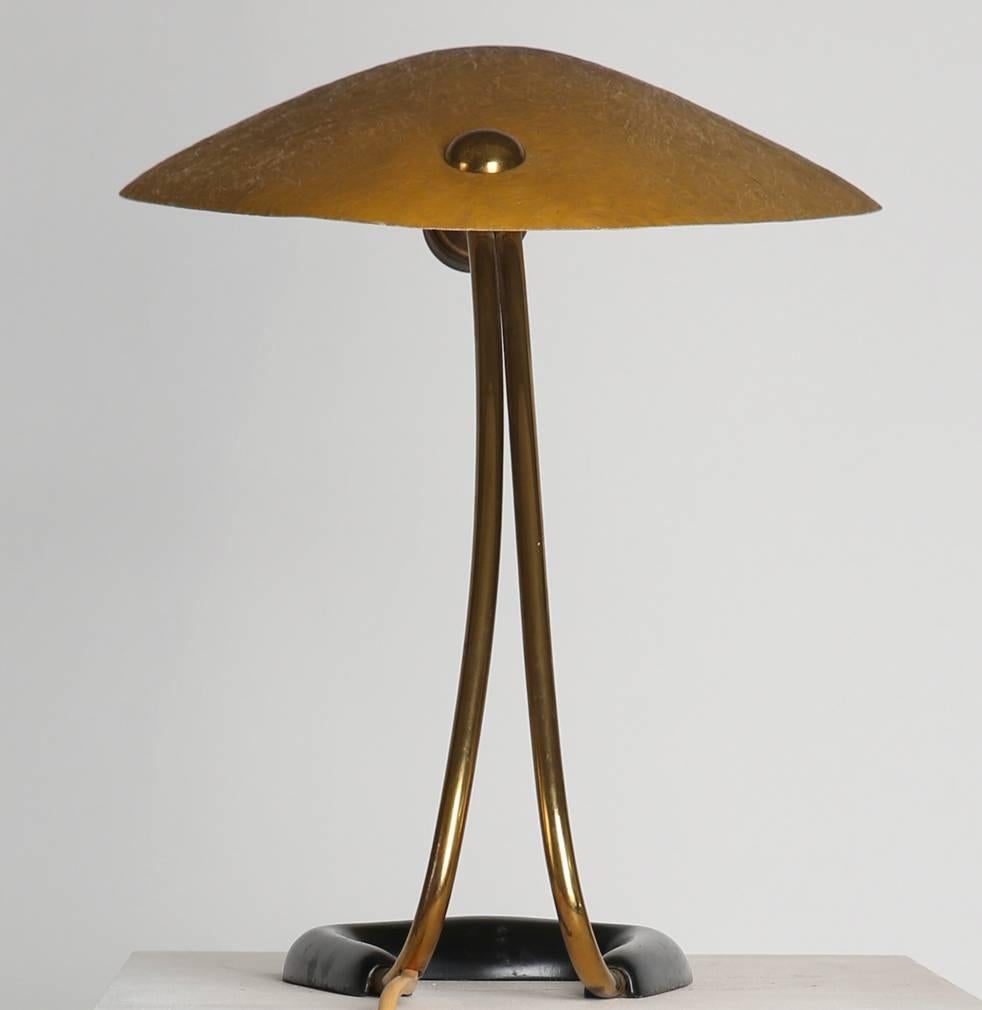 Mid-Century Modern Mid-Century Table Lamp with Fiberglass Shade, Austria, 1950s For Sale