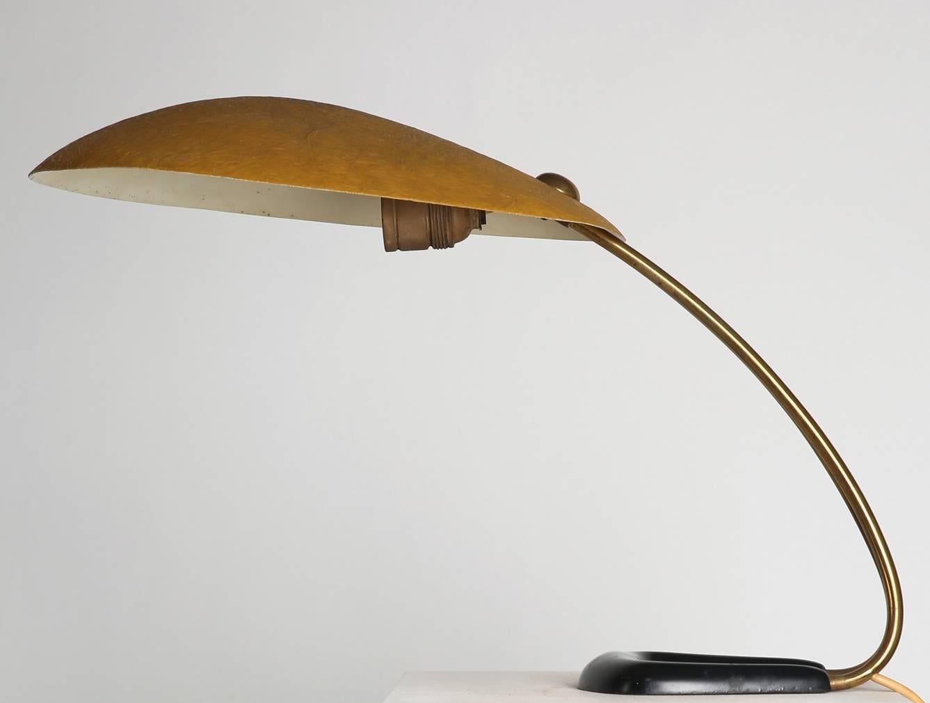 Austrian Mid-Century Table Lamp with Fiberglass Shade, Austria, 1950s For Sale