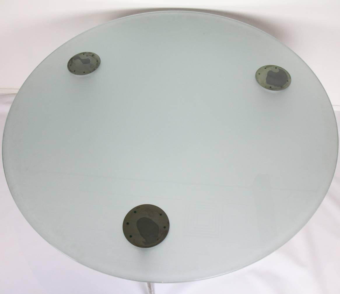 Modern Frosted Glass and Cast Aluminium Dining Table 'M Series' by Philippe Starck For Sale