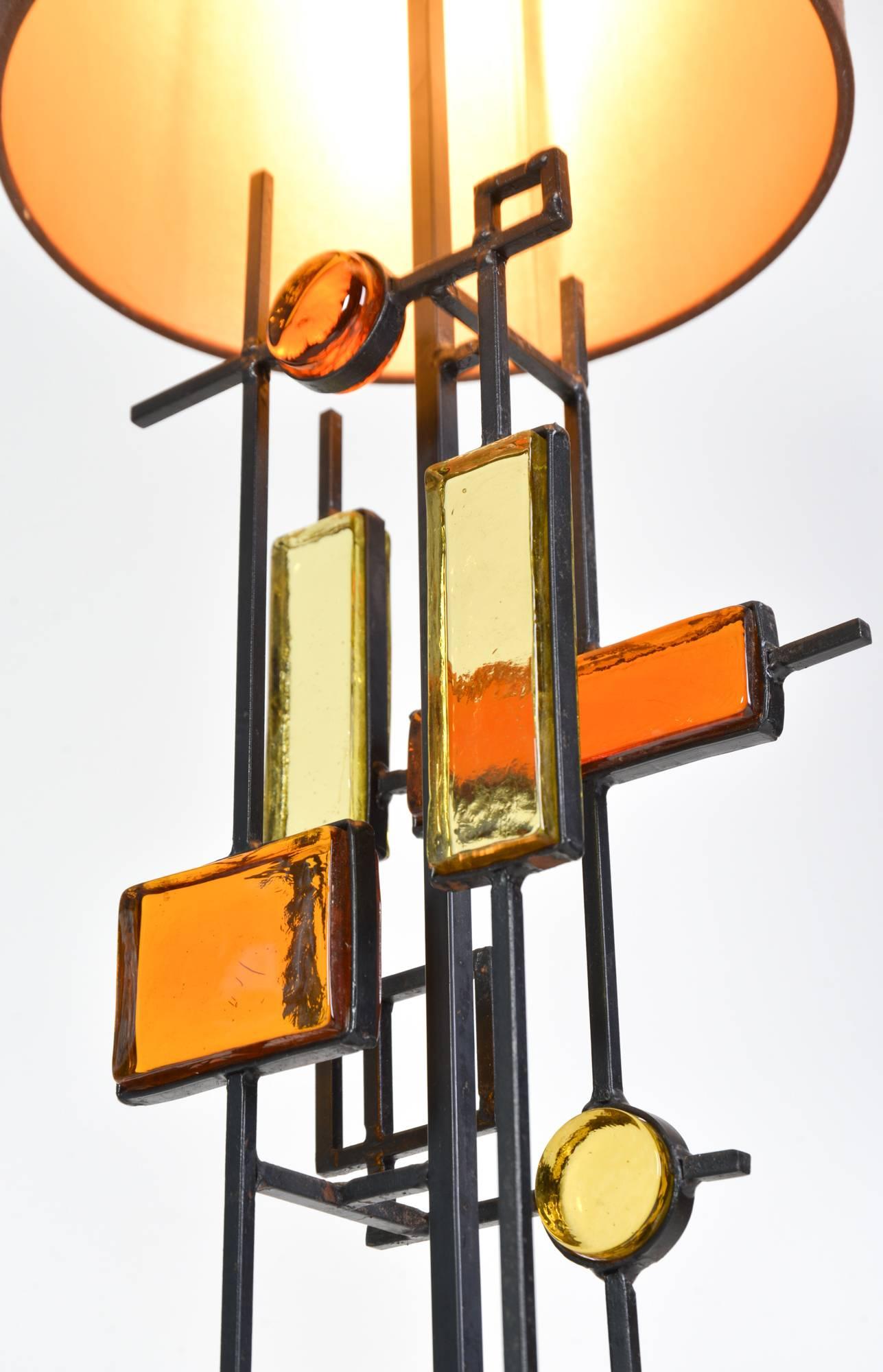 Lacquered Tall Sculptural Table Lamp by Svend Aage Holm Sorensen, Denmark, 1960 For Sale