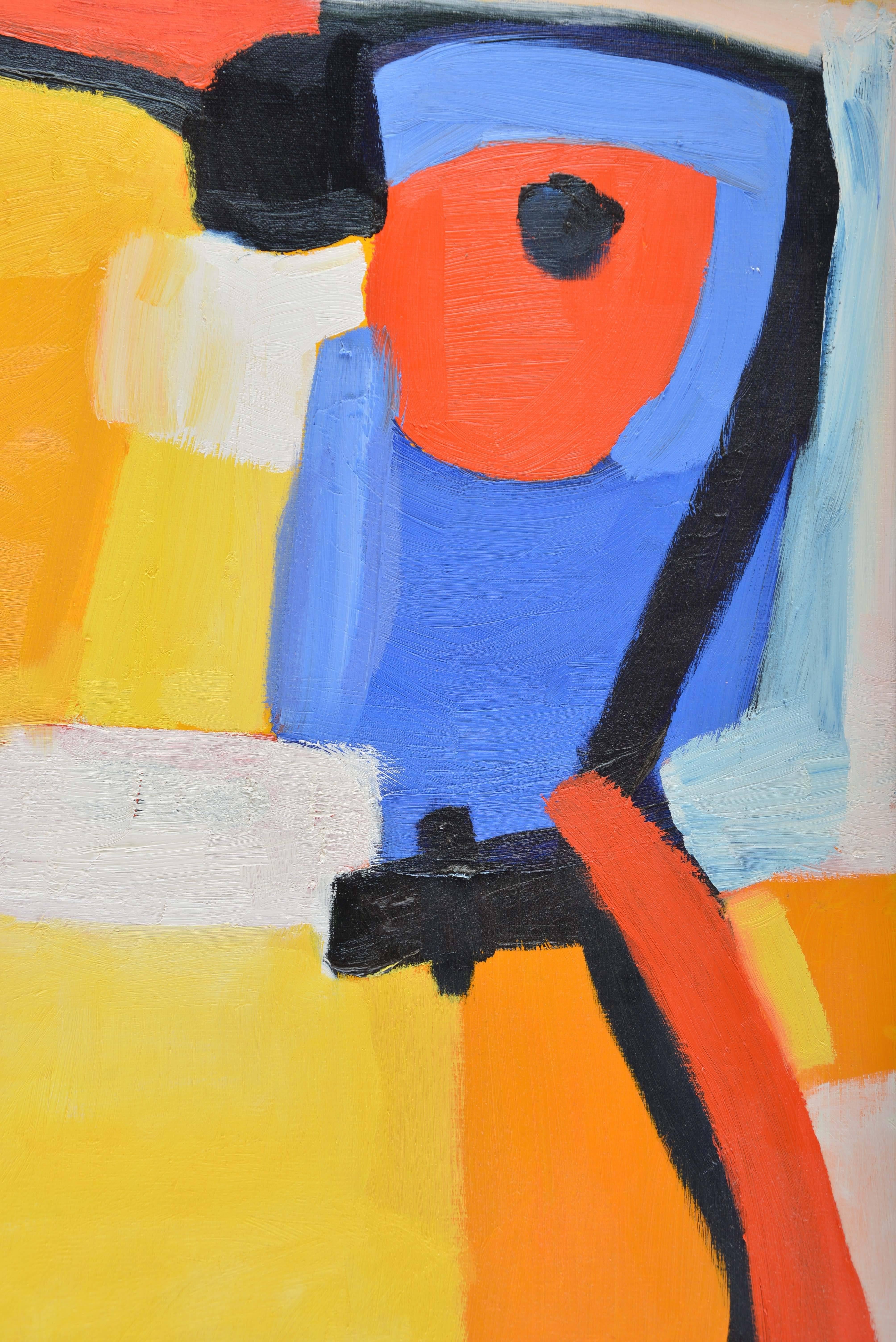 Painting in Style of Karel Appel by Geert Jan Jansen In Excellent Condition For Sale In Oisterwijk, NL
