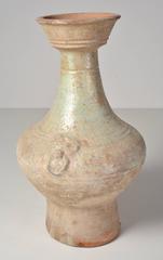 Han Dynasty Green Glazed Red Pottery 'Hu' Jar
