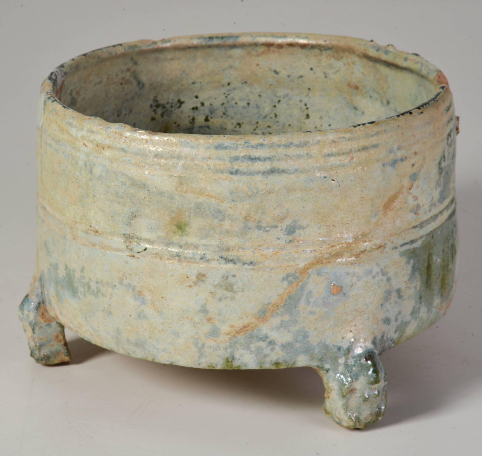 18th Century and Earlier Han Dynasty Green Glazed Incense Burner For Sale