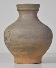 Han Dynasty Unglazed Red Pottery 'Hu' Jar