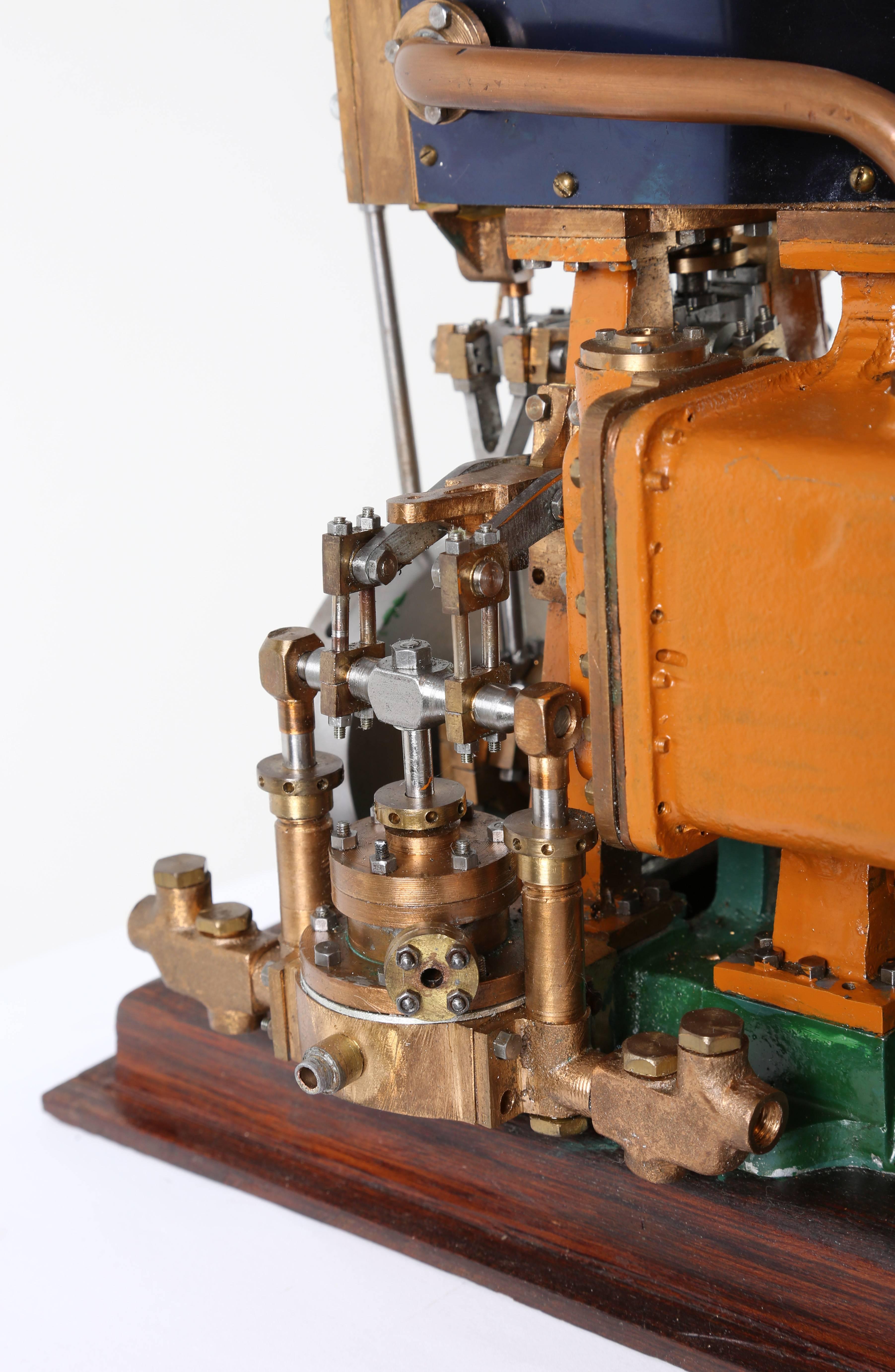 Industrial O. B. Bolton Triple Expansion Marine Steam Engine Model